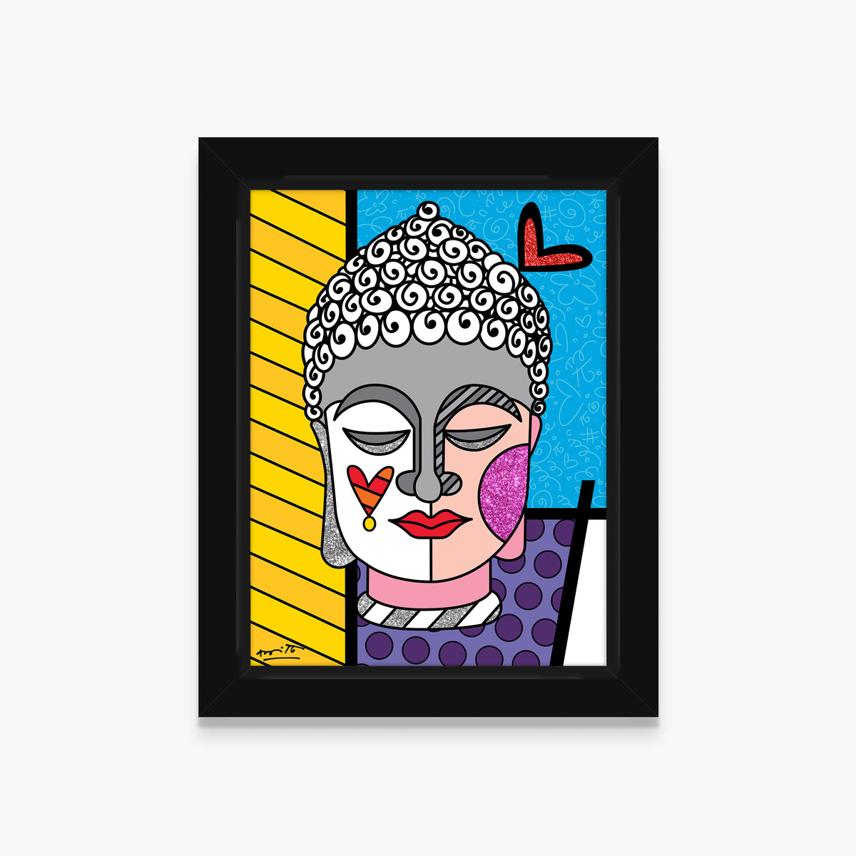 Romero Britto serenity limited edition print  colorful pop art design