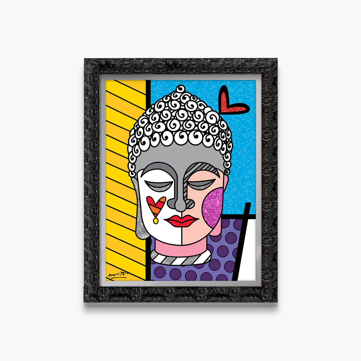 Romero Britto serenity limited edition print  colorful pop art design