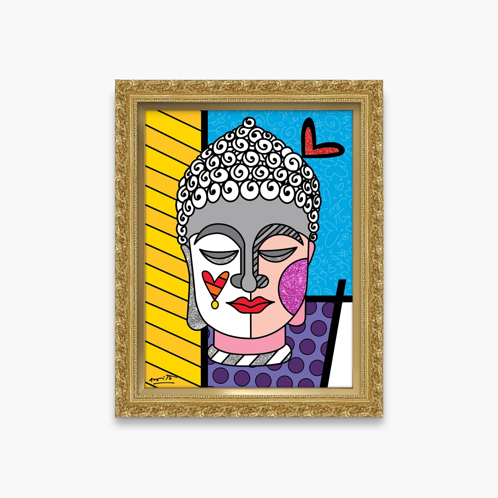 modern pop art serenity limited edition print  vibrant home decor