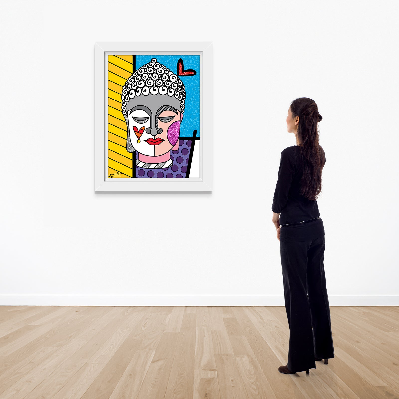 modern pop art serenity limited edition print  vibrant home decor