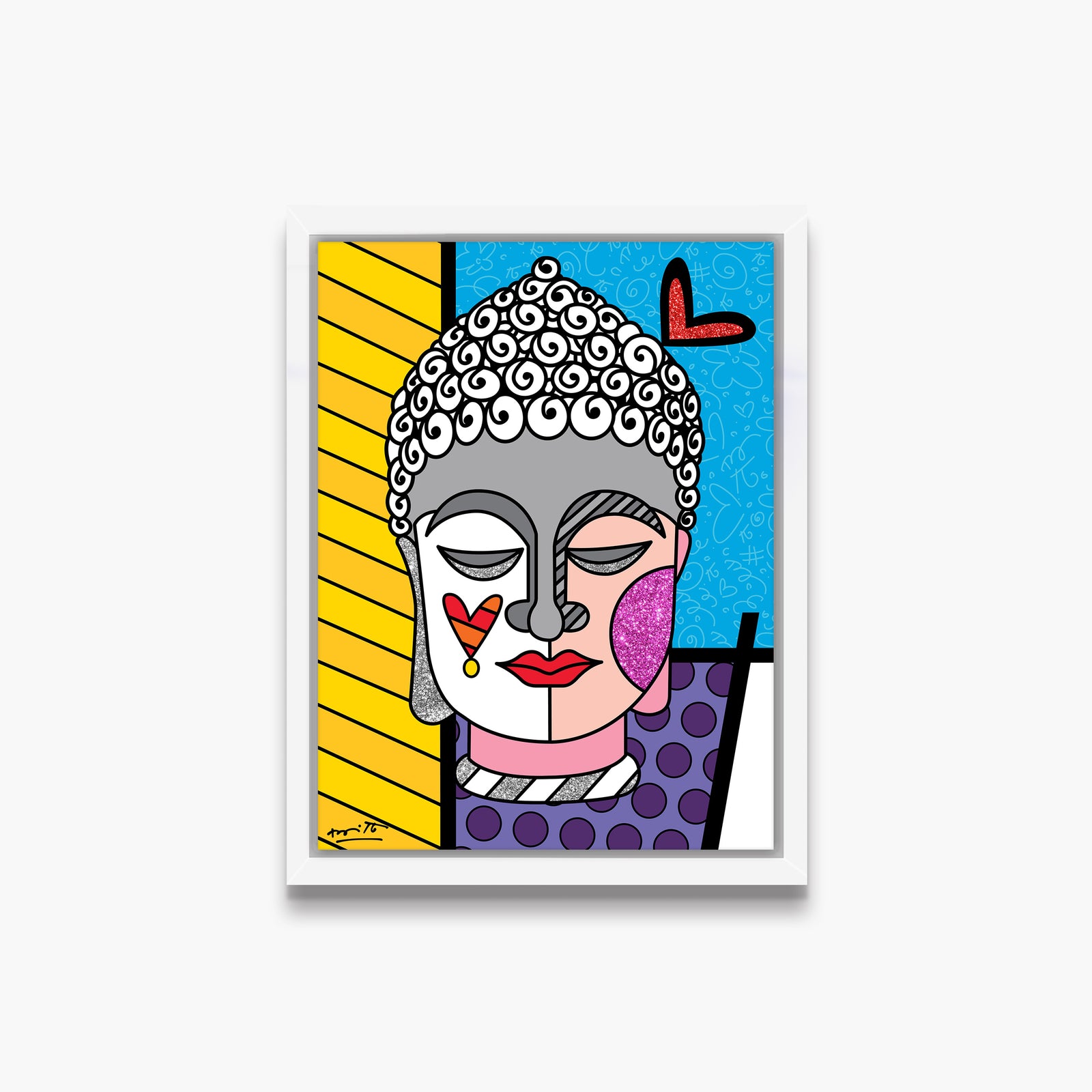Romero Britto serenity limited edition print  colorful pop art design