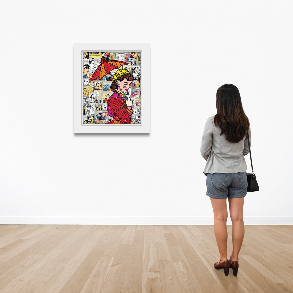 modern pop art north beach limited edition print  vibrant home decor