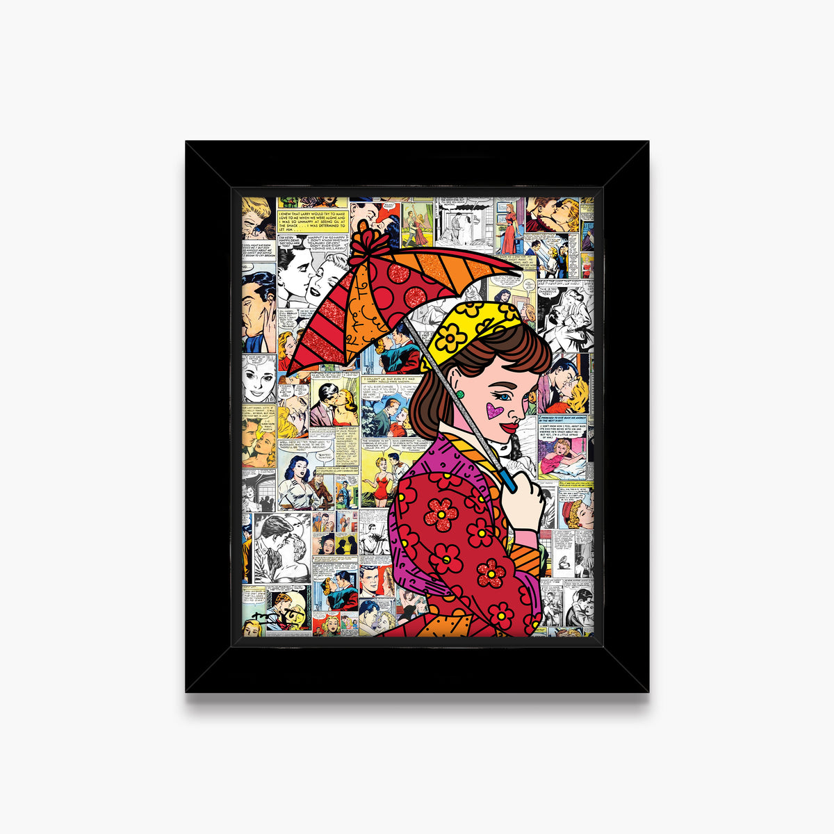 Romero Britto north beach limited edition print  colorful pop art design