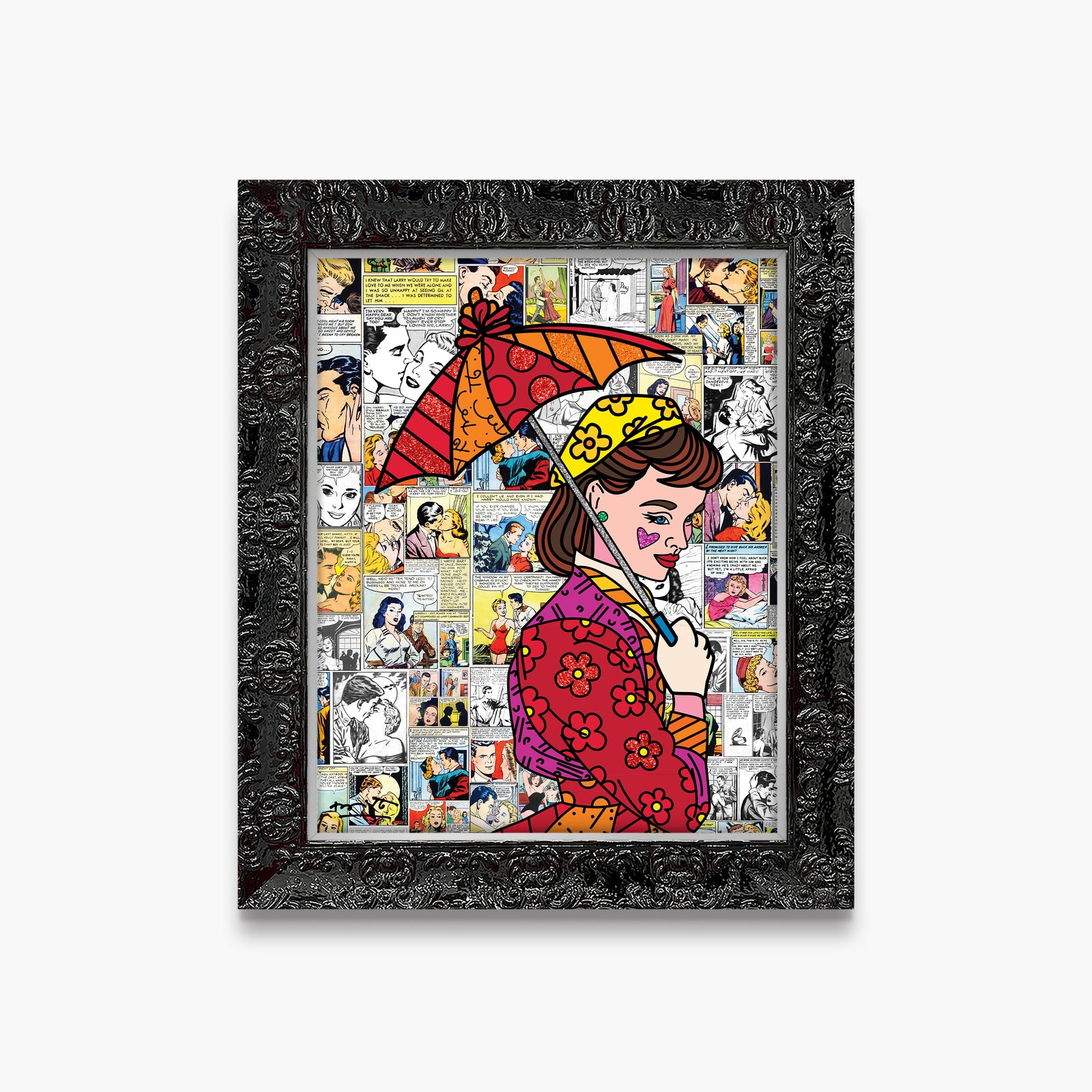 Romero Britto north beach limited edition print  contemporary pop art piece