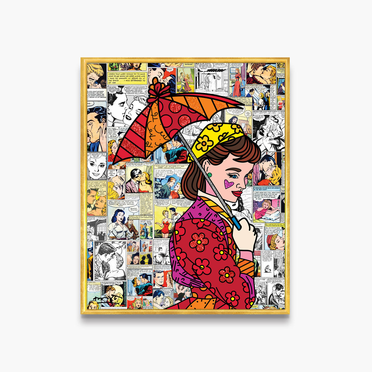 Romero Britto north beach limited edition print  colorful pop art design