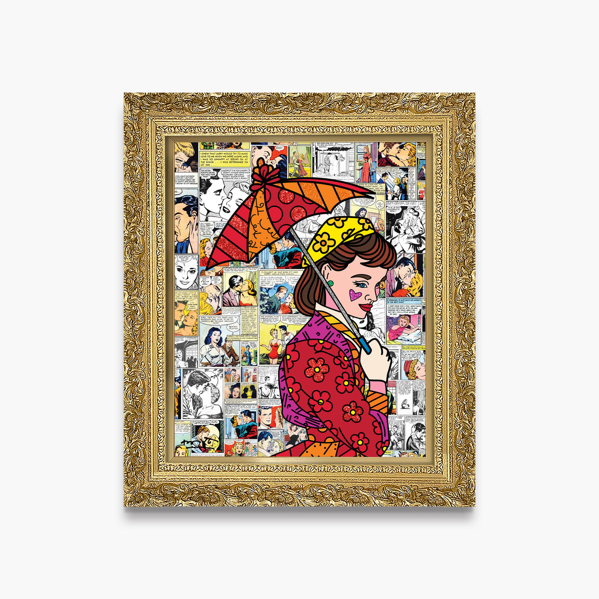 Romero Britto north beach limited edition print  colorful pop art design