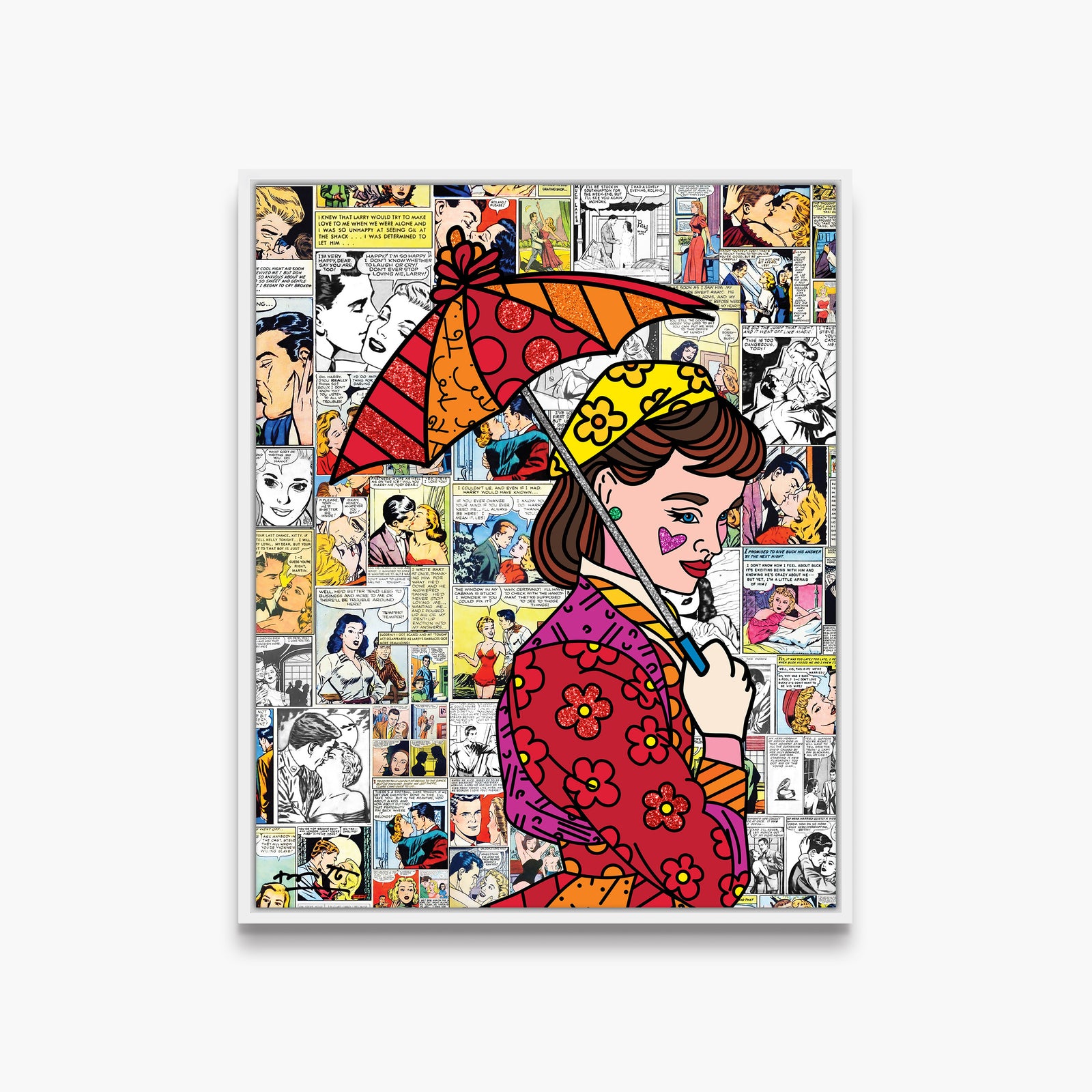 Romero Britto north beach limited edition print  contemporary pop art piece
