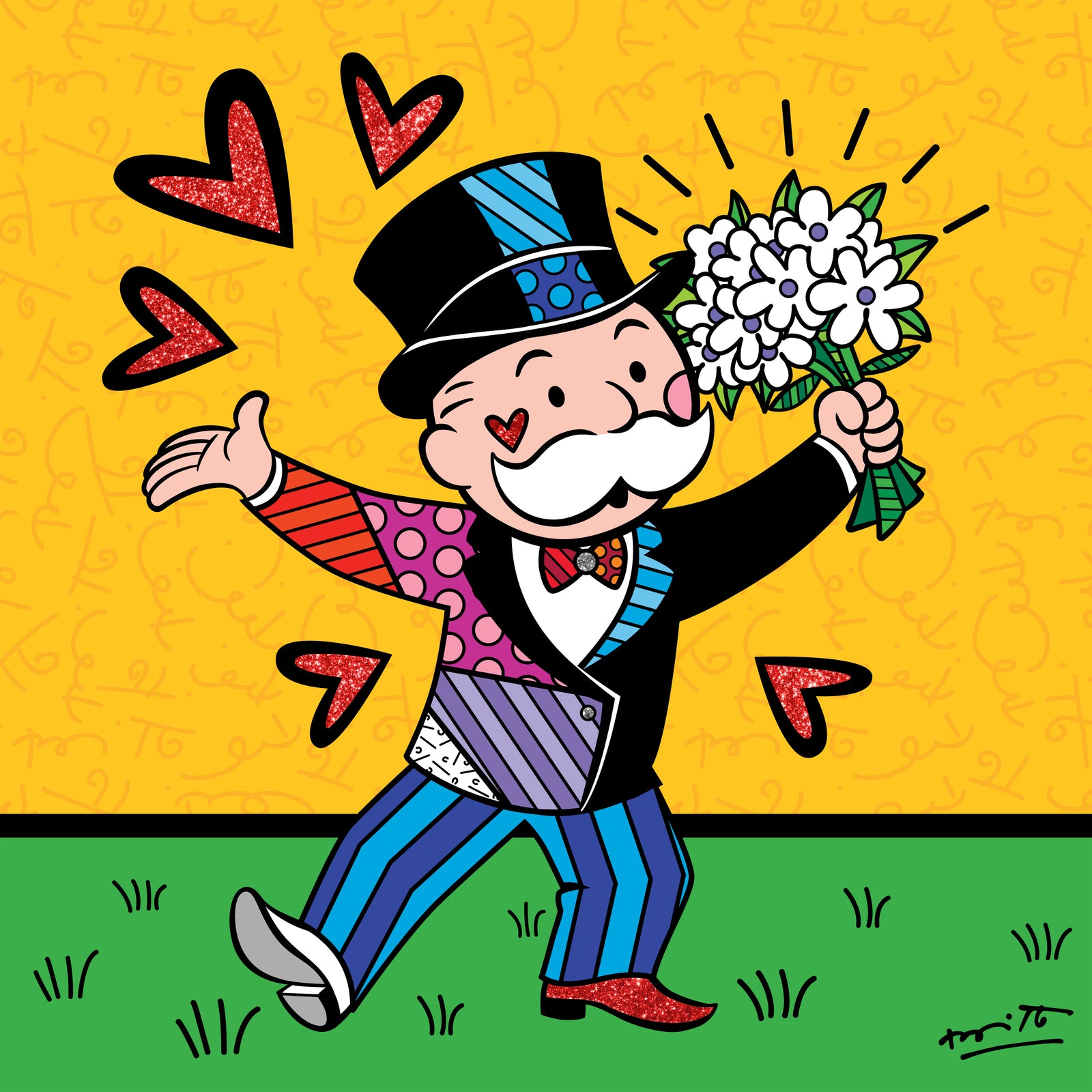 Flowers Of Joy (Monopoly By Britto) - Limited Edition Print