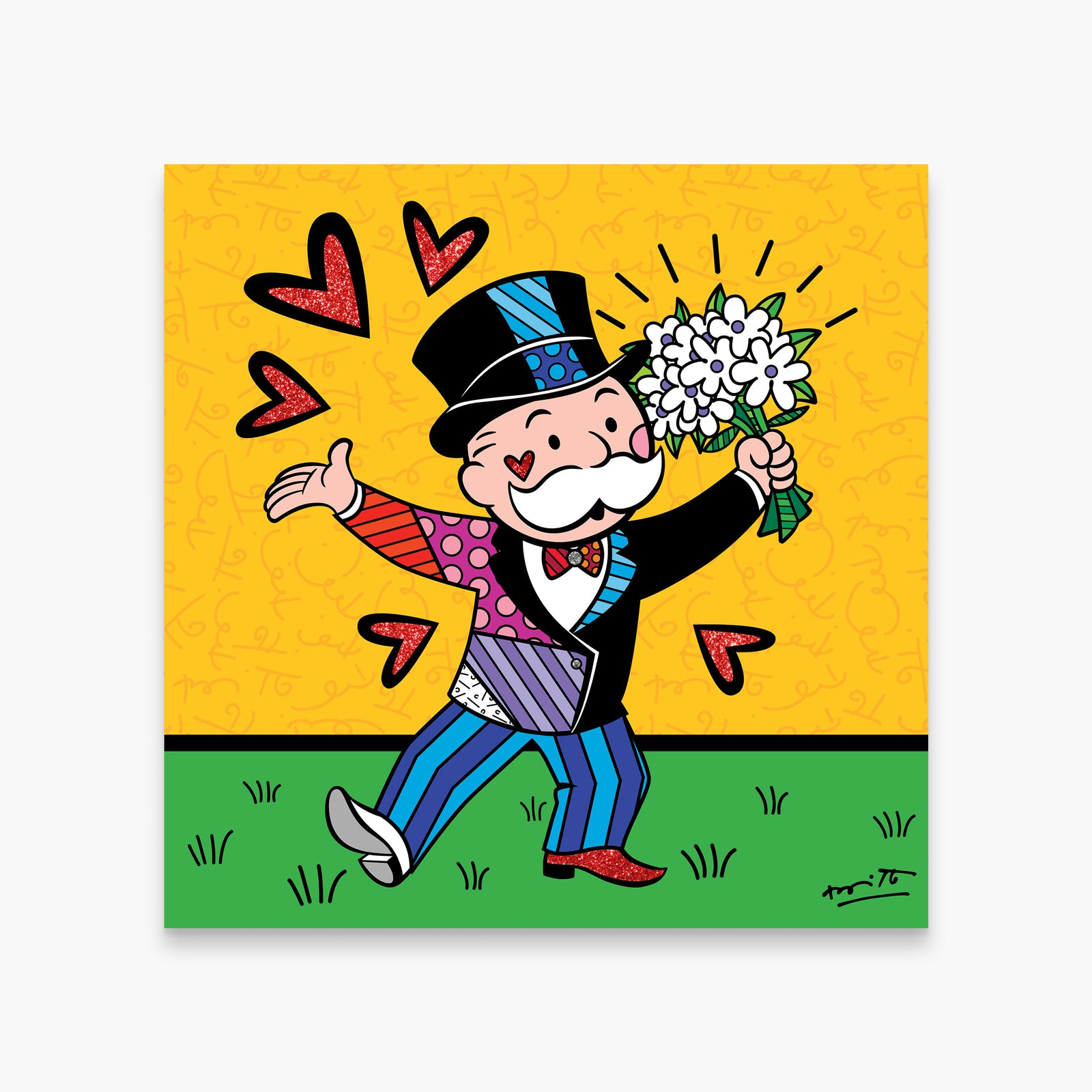 Flowers Of Joy (Monopoly By Britto) - Limited Edition Print