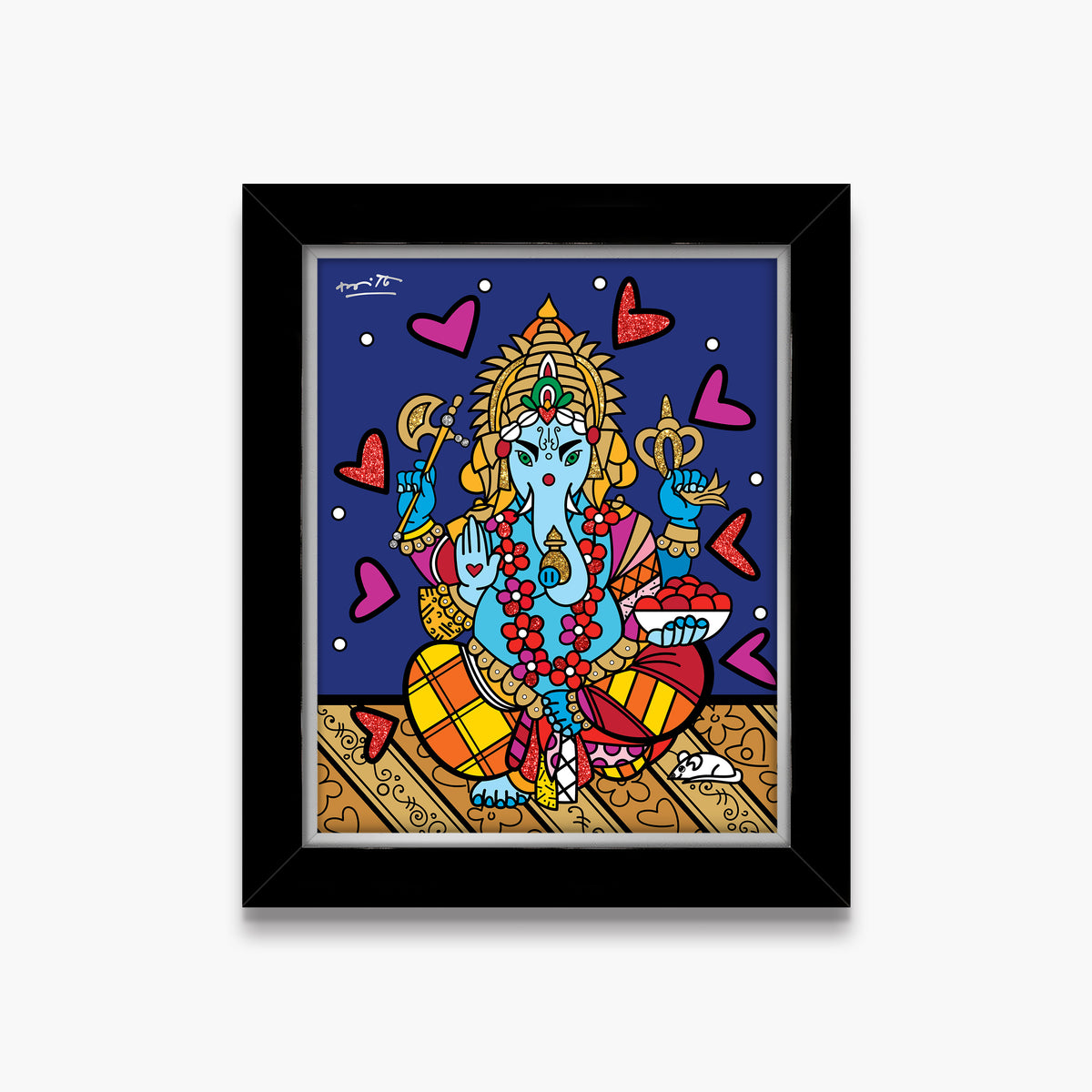 ganesh limited edition print  artistic colorful design collectible