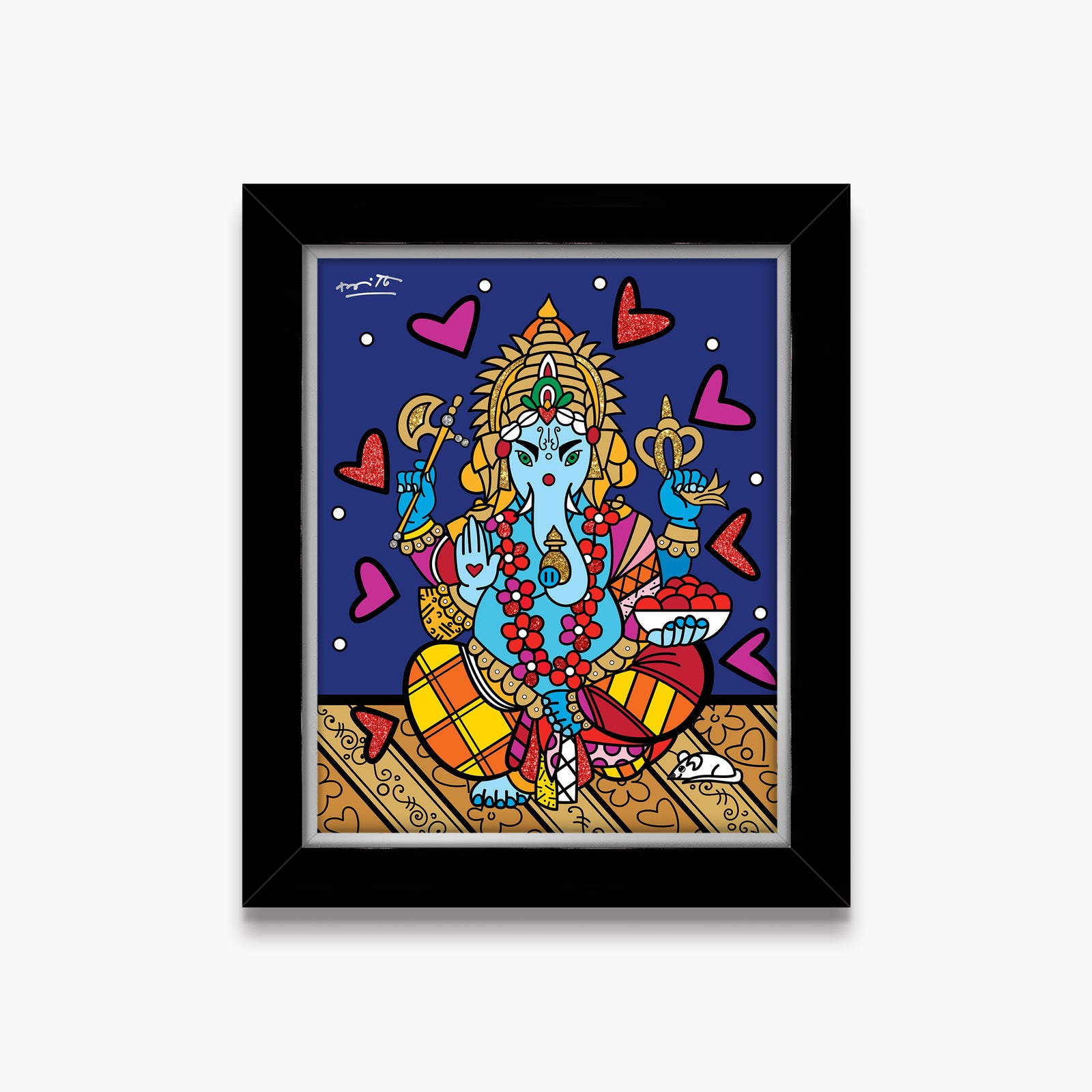 ganesh limited edition print  artistic colorful design collectible