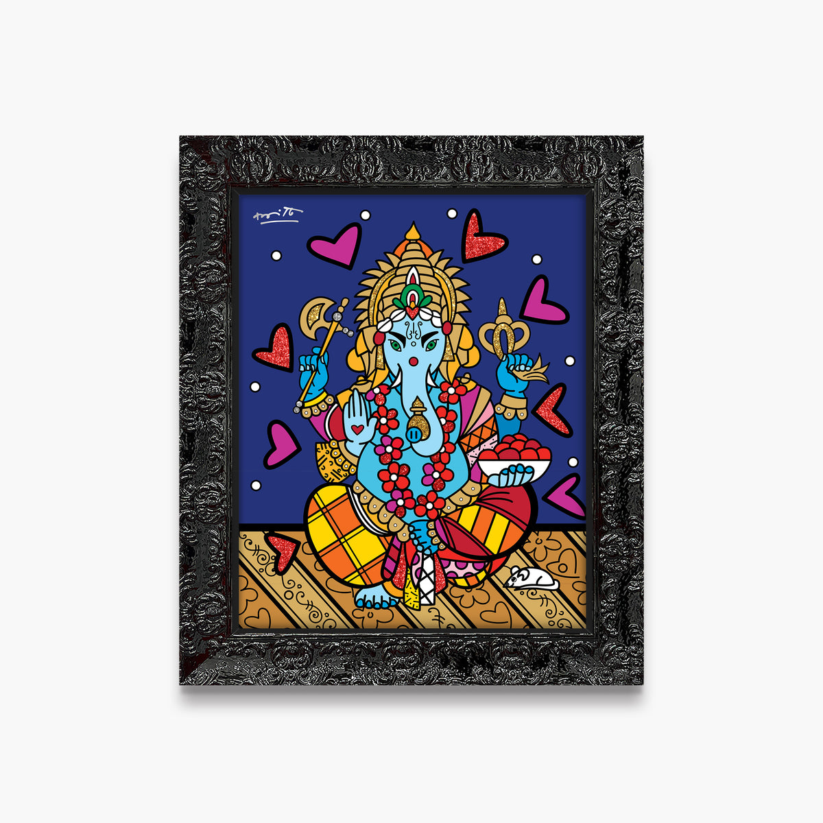 Romero Britto ganesh limited edition print  contemporary pop art piece
