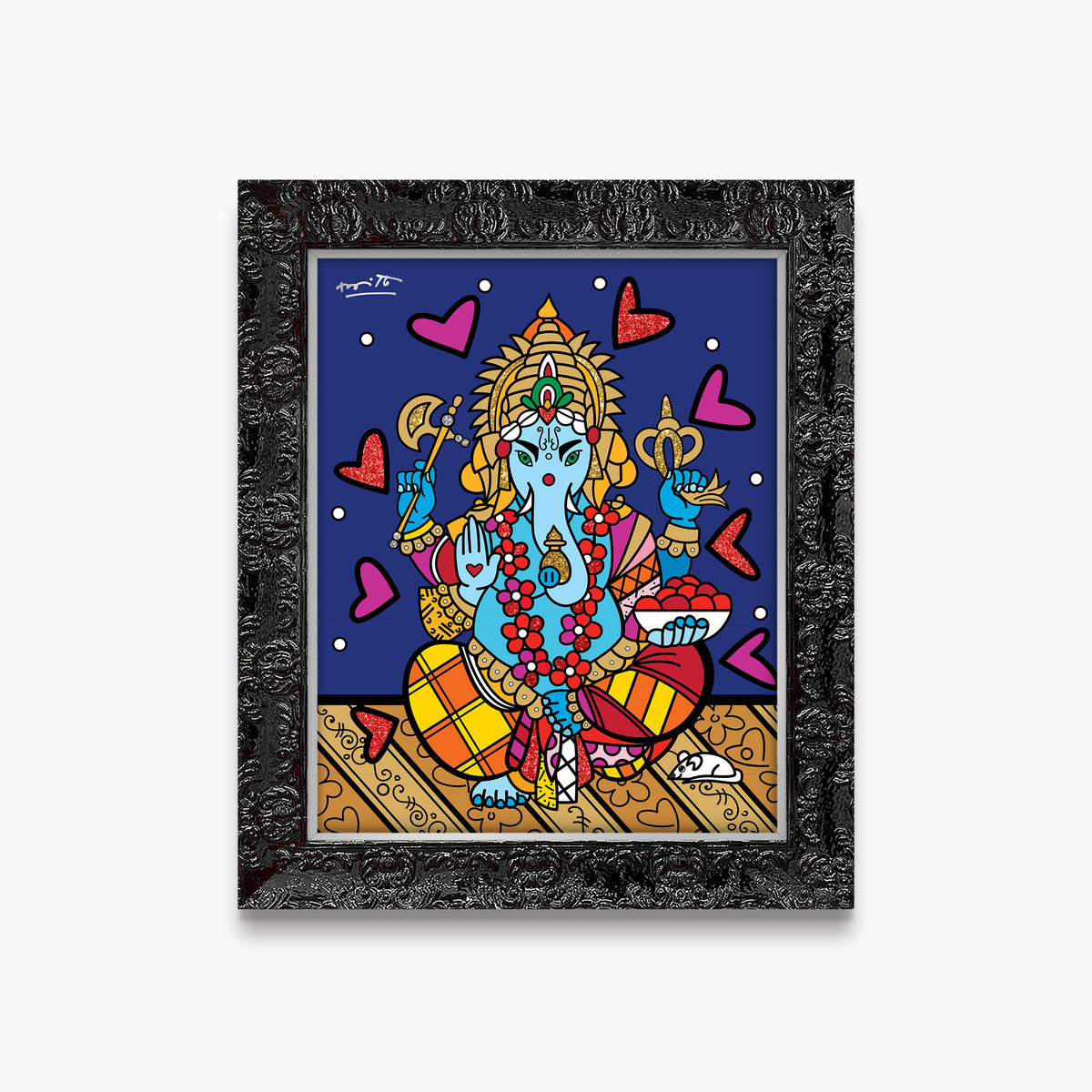 Romero Britto ganesh limited edition print  colorful pop art design