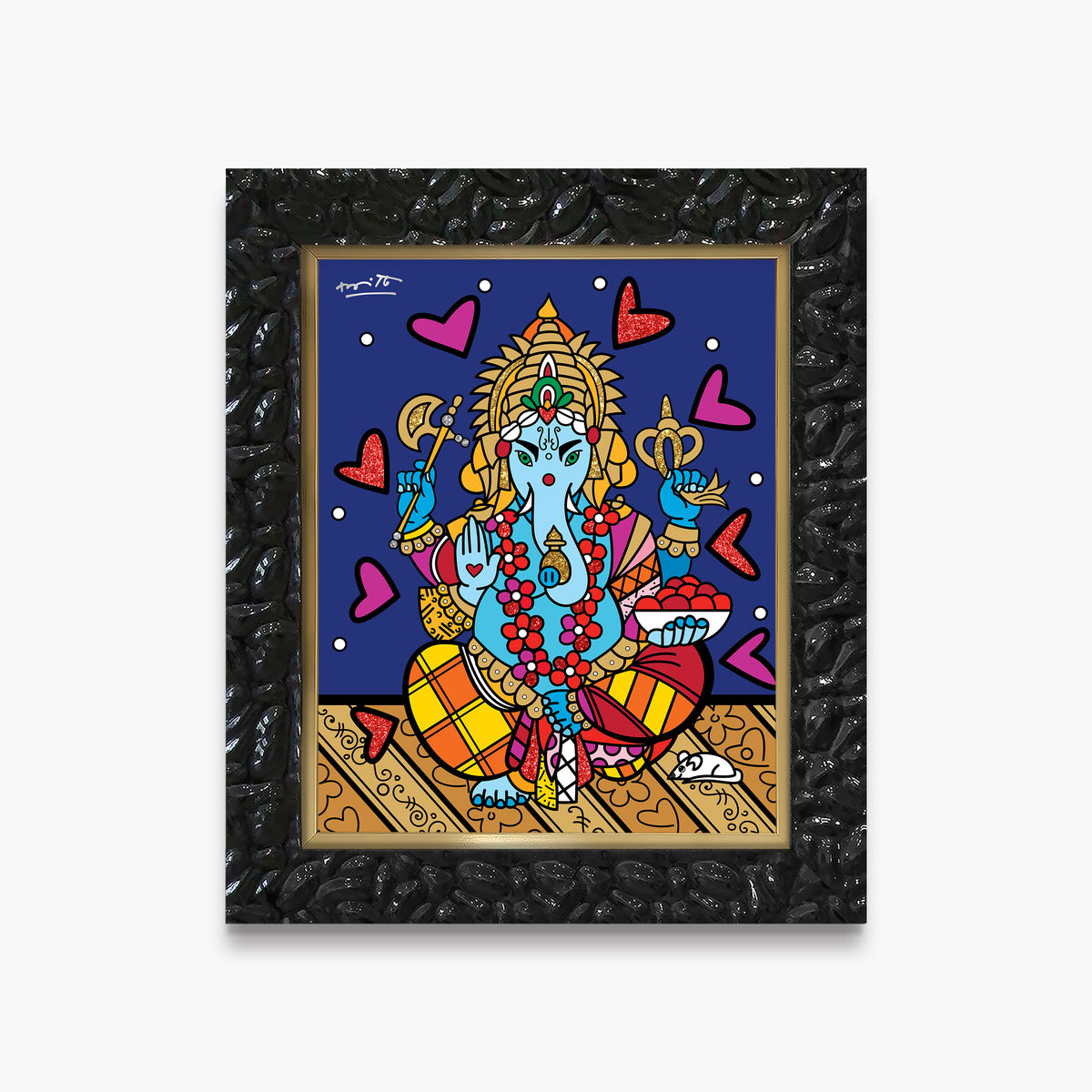 modern pop art ganesh limited edition print  vibrant home decor