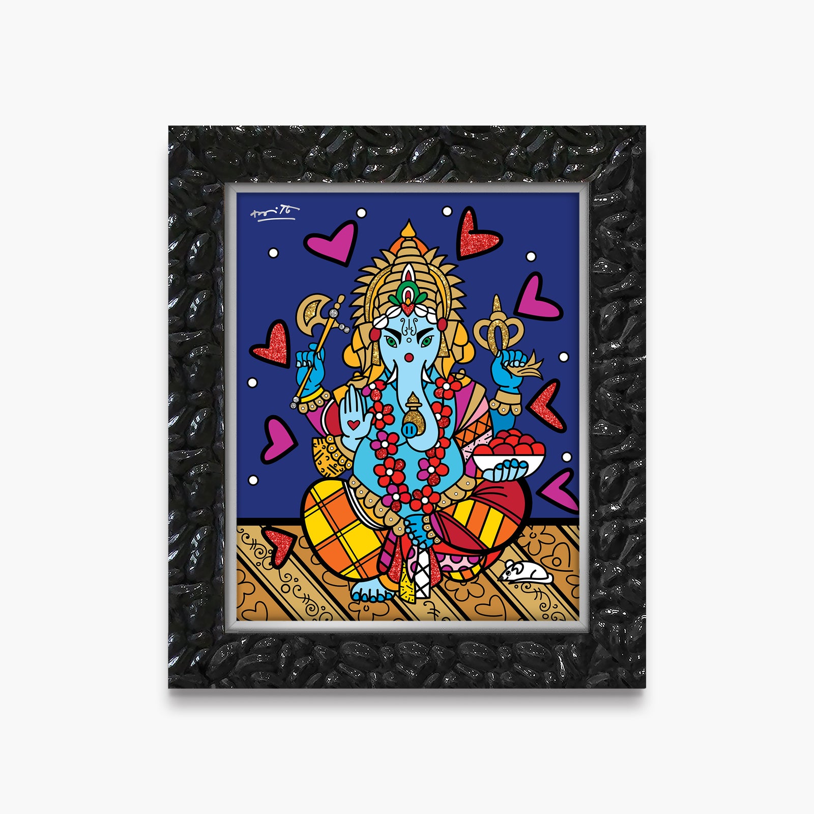 modern pop art ganesh limited edition print  vibrant home decor