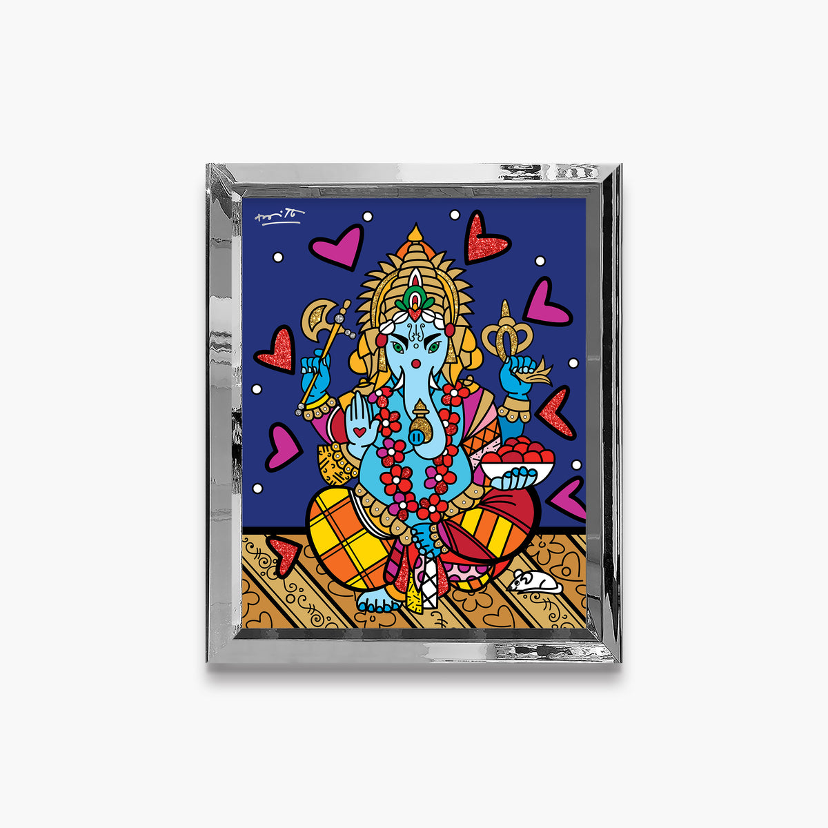 ganesh limited edition print  artistic colorful design collectible