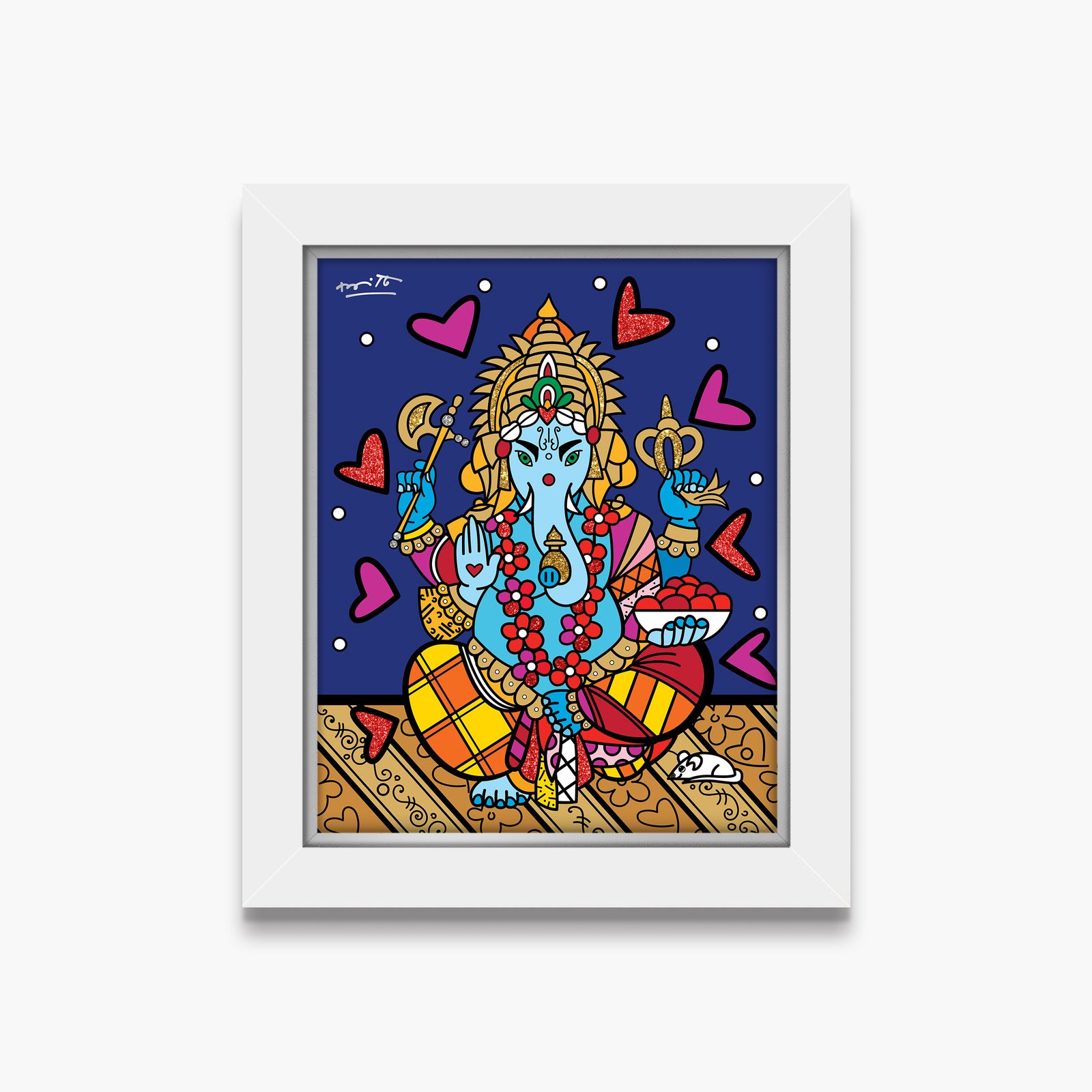 Romero Britto ganesh limited edition print  contemporary pop art piece