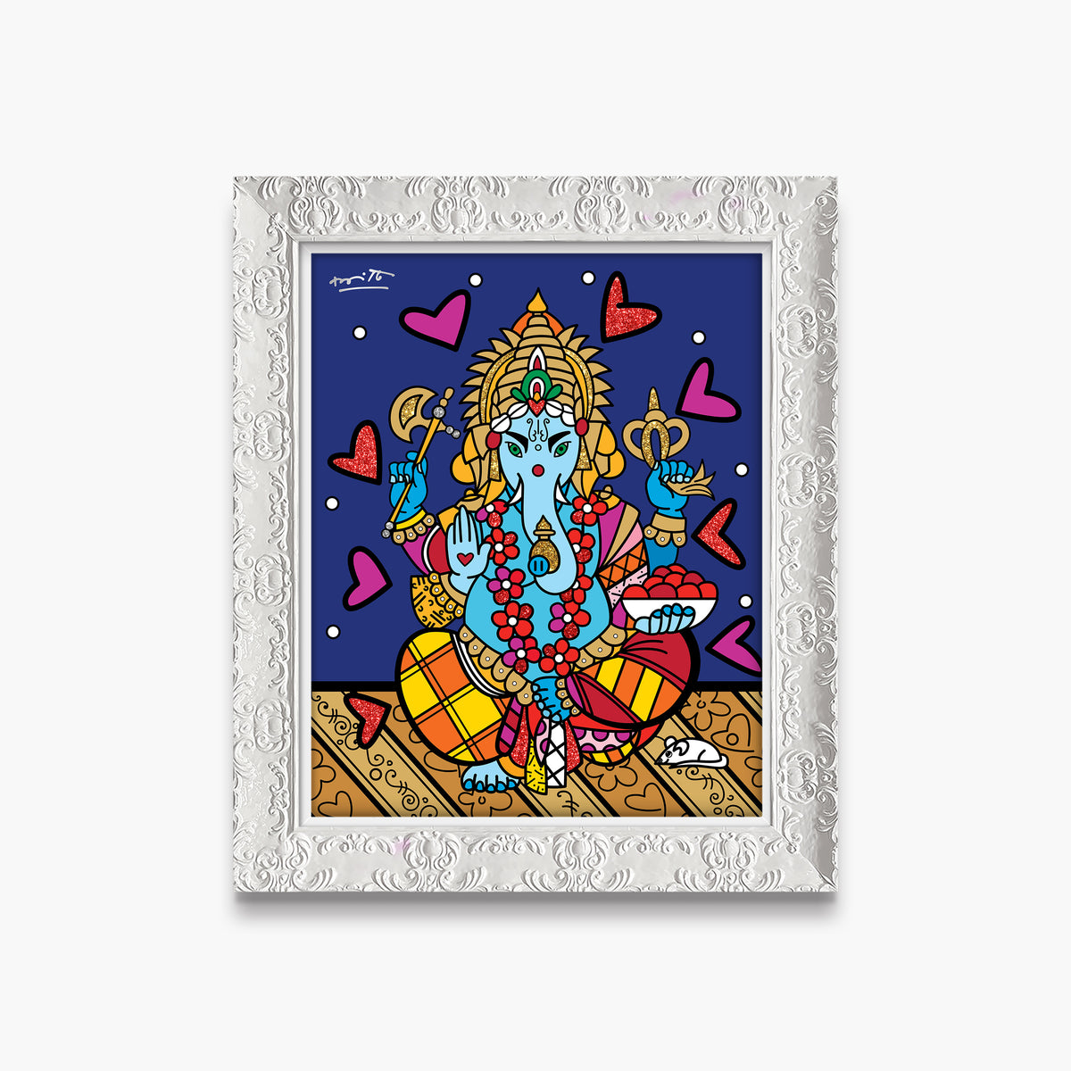 modern pop art ganesh limited edition print  vibrant home decor