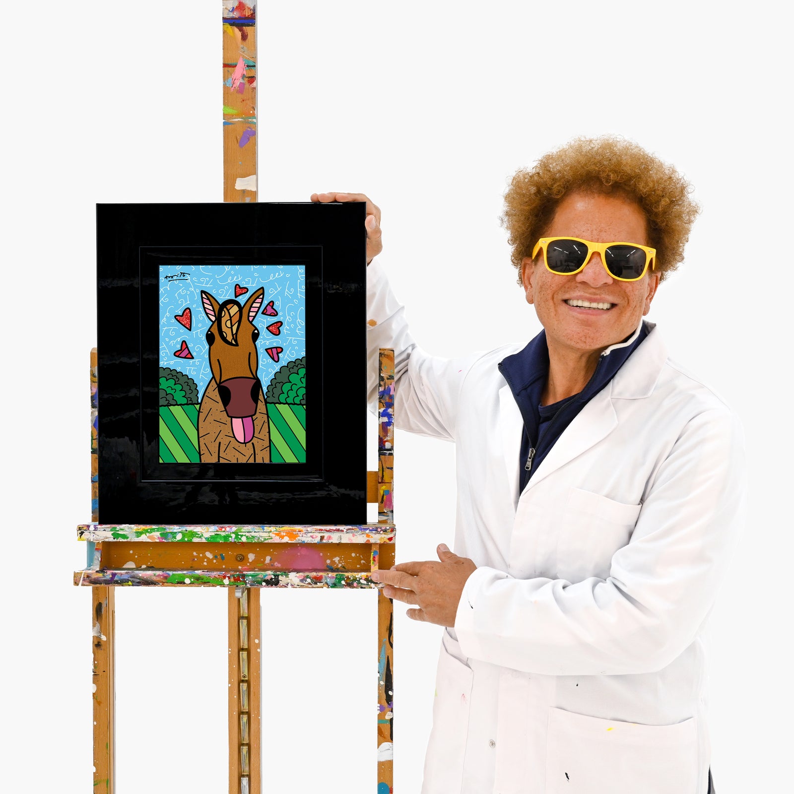 Romero Britto horse country limited edition print  colorful pop art design