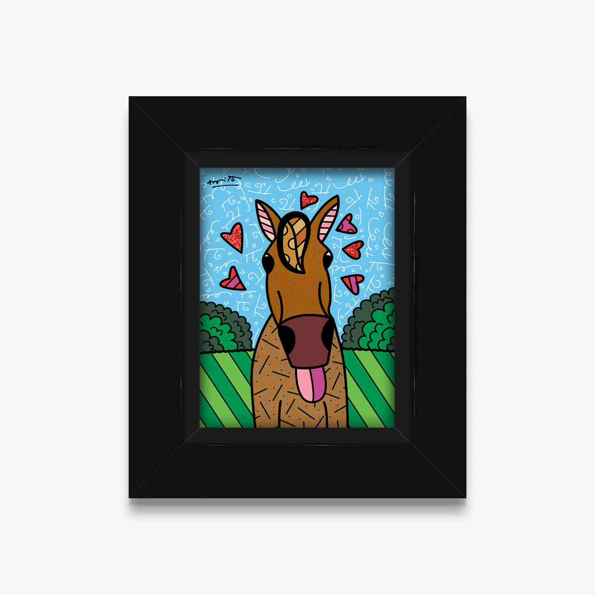 Romero Britto horse country limited edition print  colorful pop art design