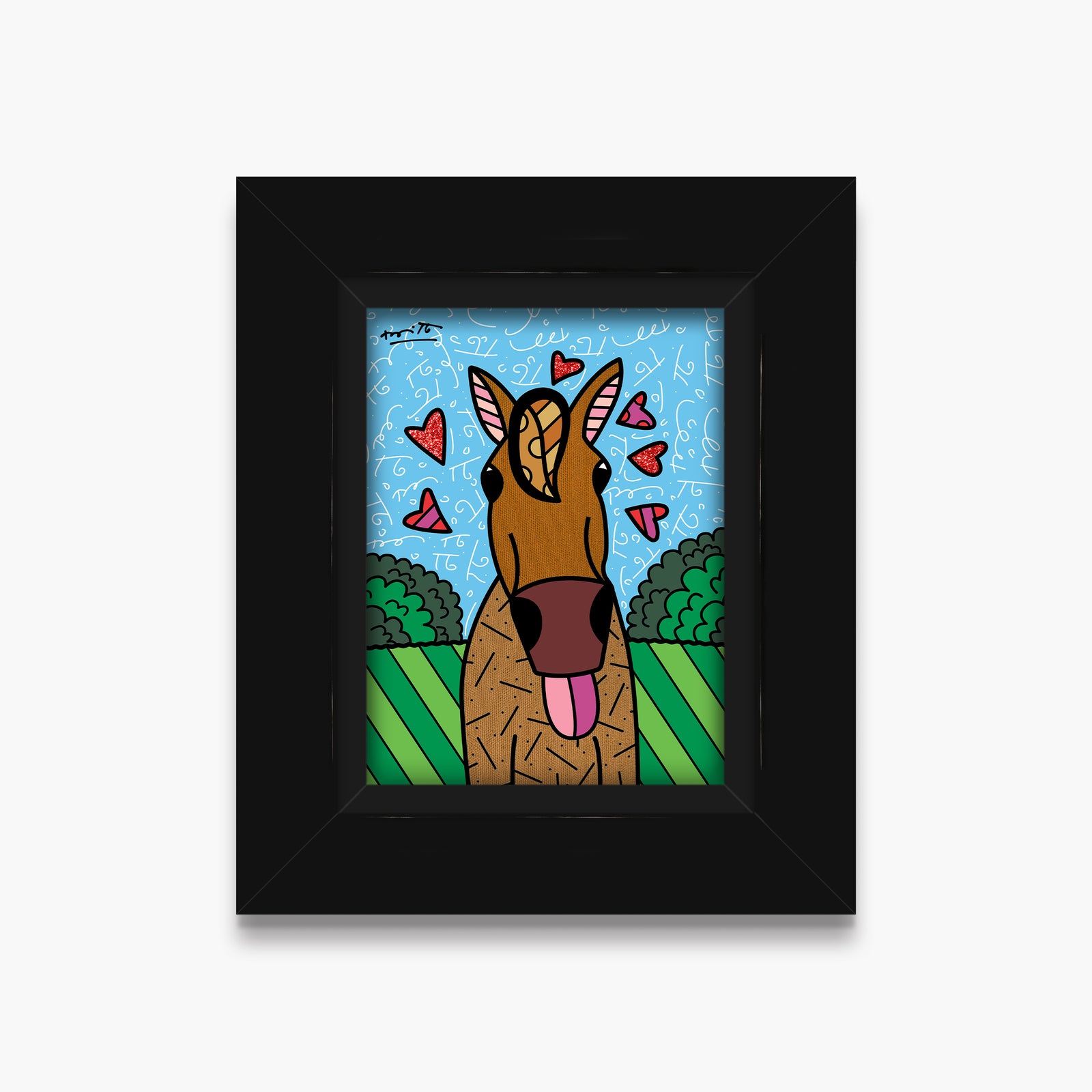 Romero Britto horse country limited edition print  colorful pop art design