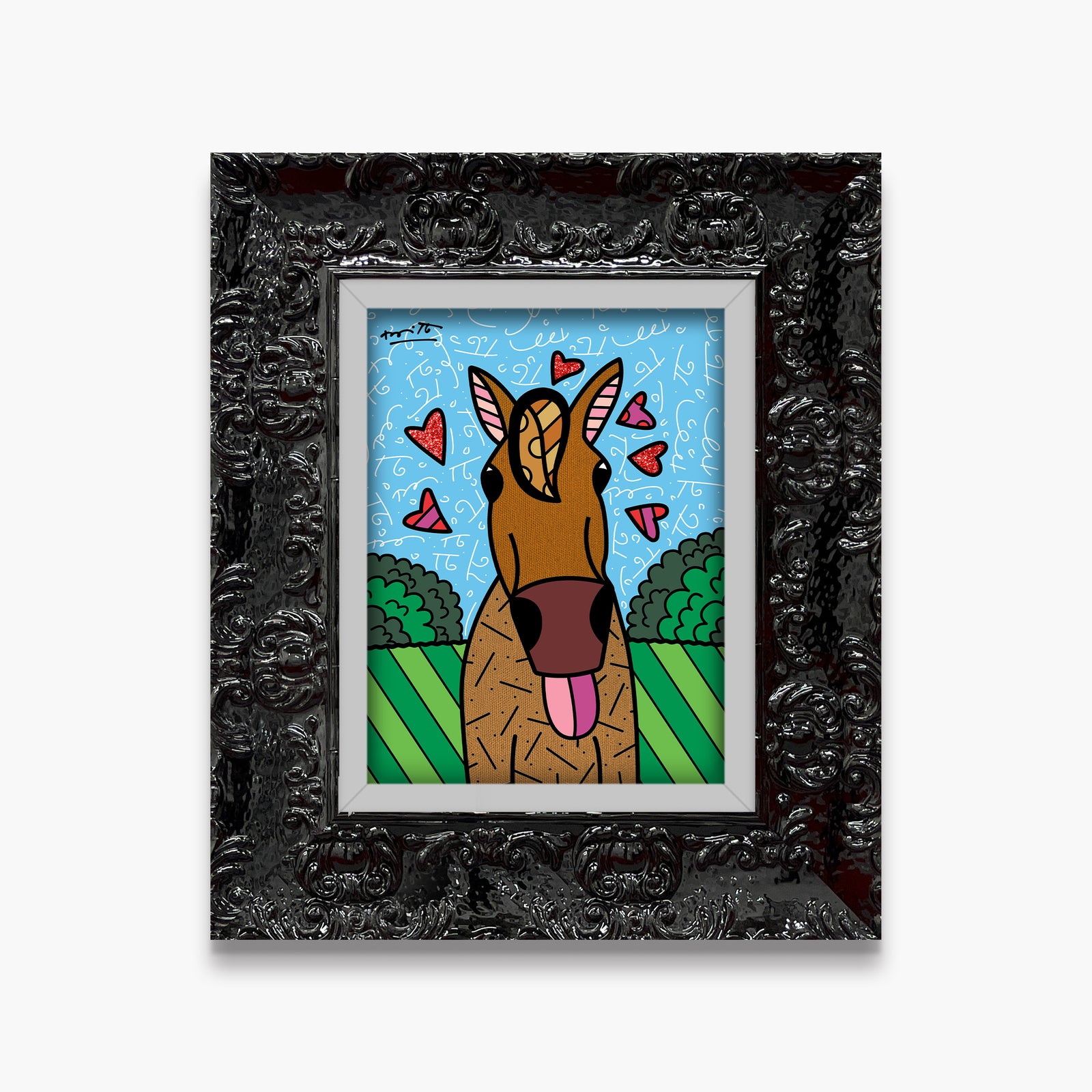 Romero Britto horse country limited edition print  colorful pop art design