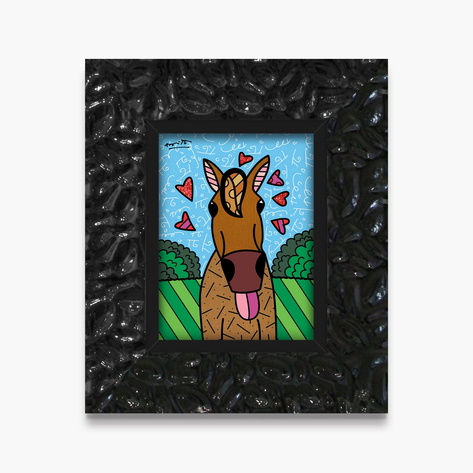 horse country limited edition print  artistic colorful design collectible