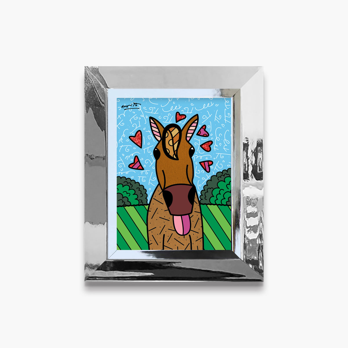 Romero Britto horse country limited edition print  colorful pop art design