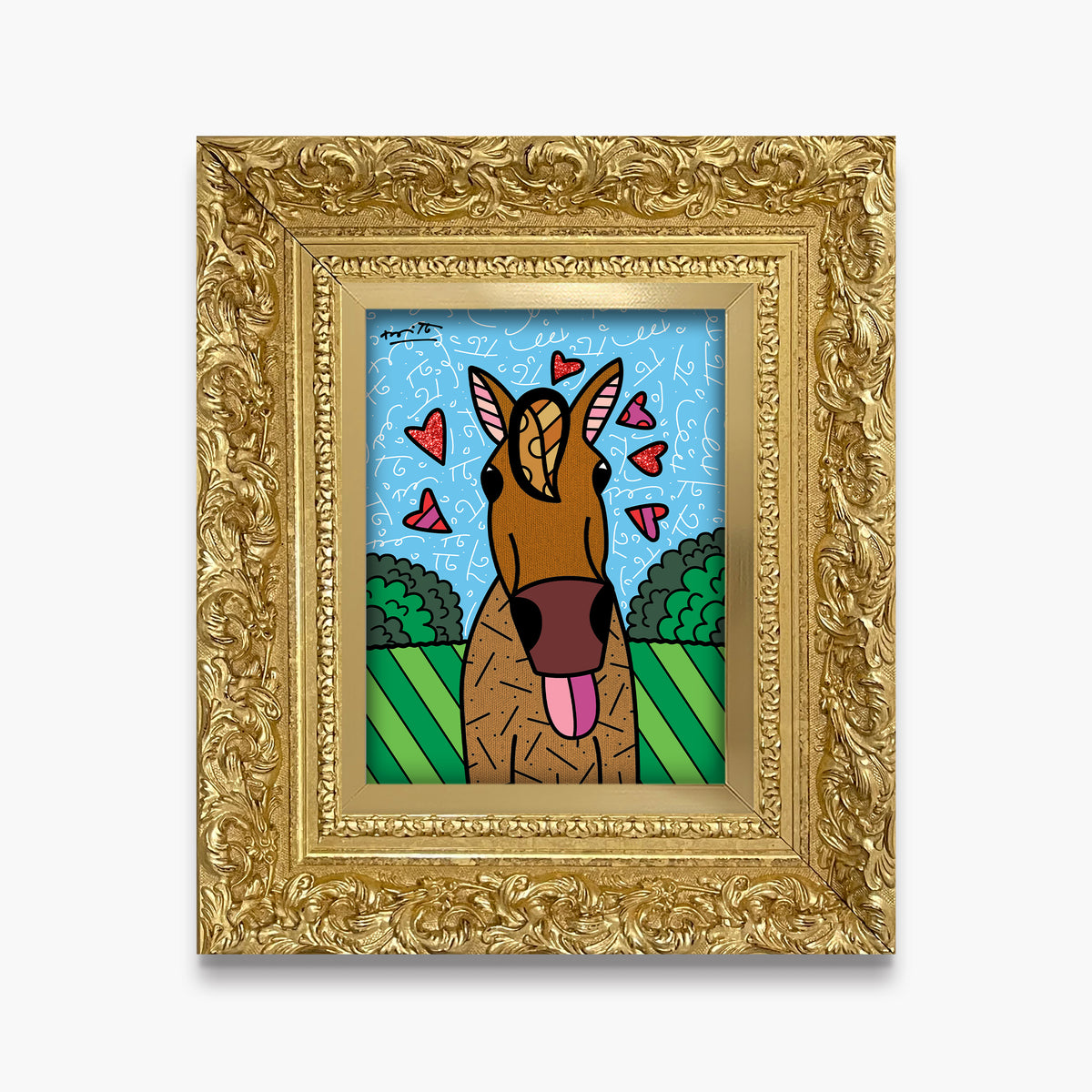 modern pop art horse country limited edition print  vibrant home decor