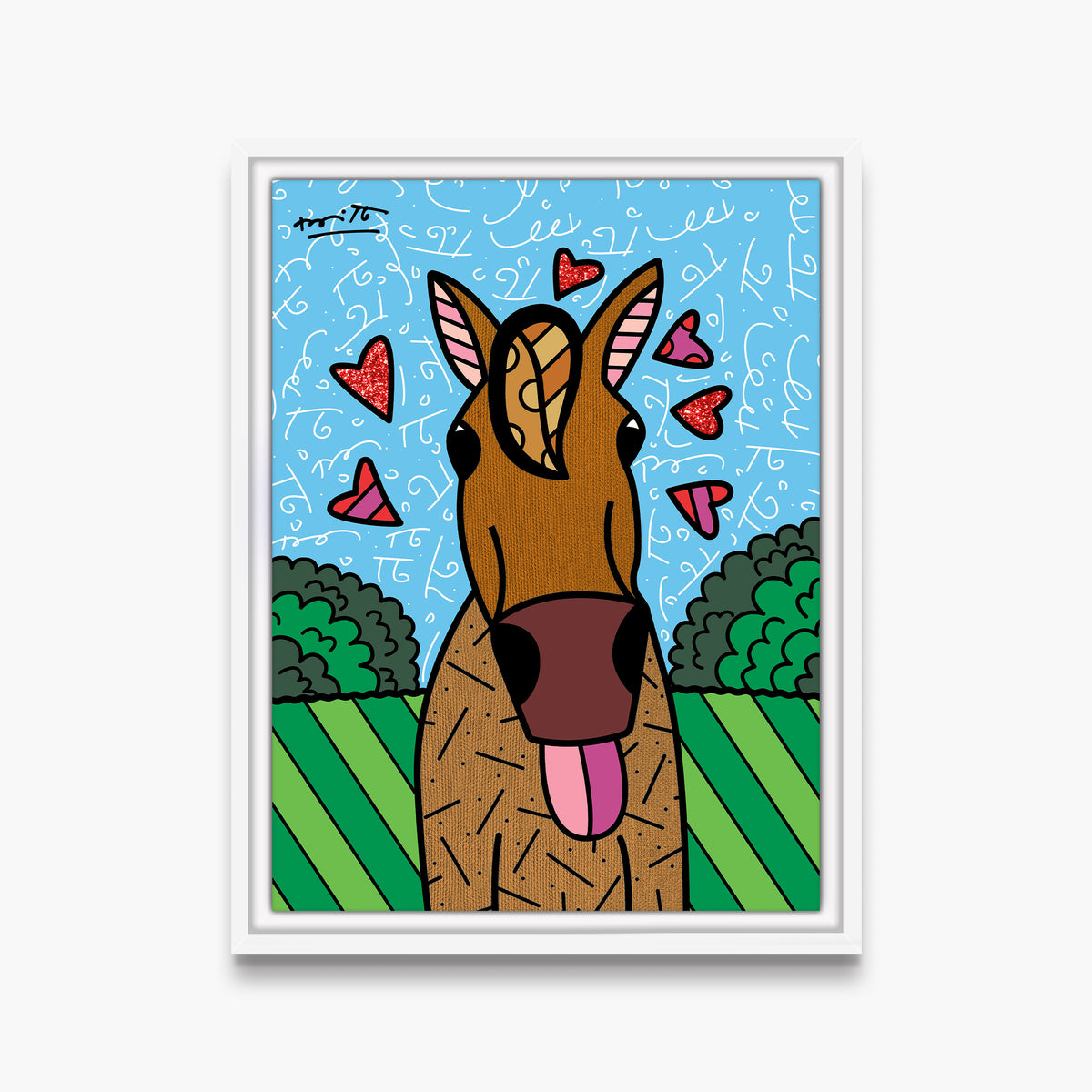 modern pop art horse country limited edition print  vibrant home decor