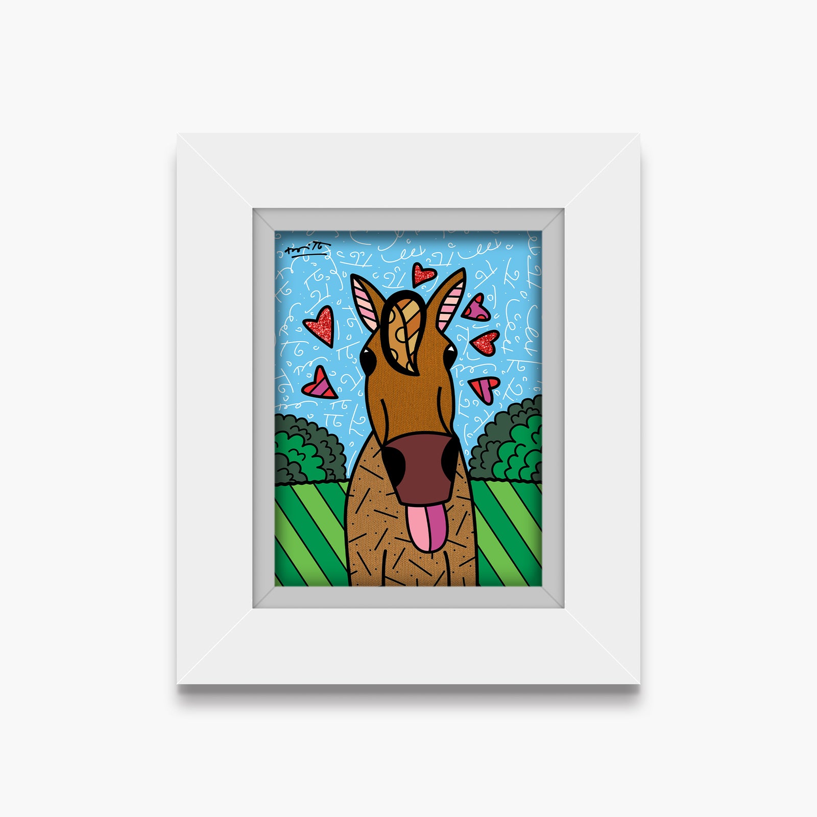 Romero Britto horse country limited edition print  contemporary pop art piece