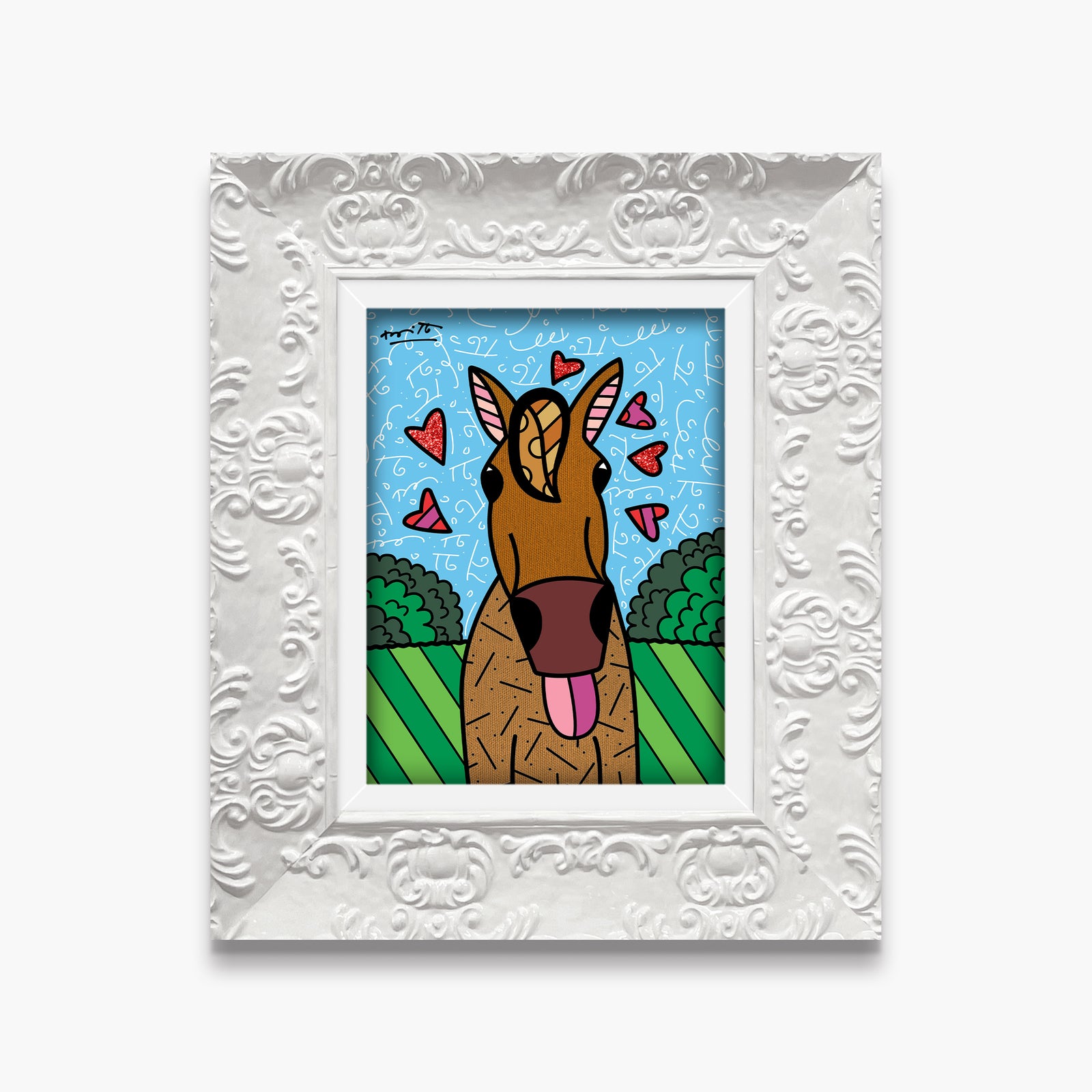 modern pop art horse country limited edition print  vibrant home decor