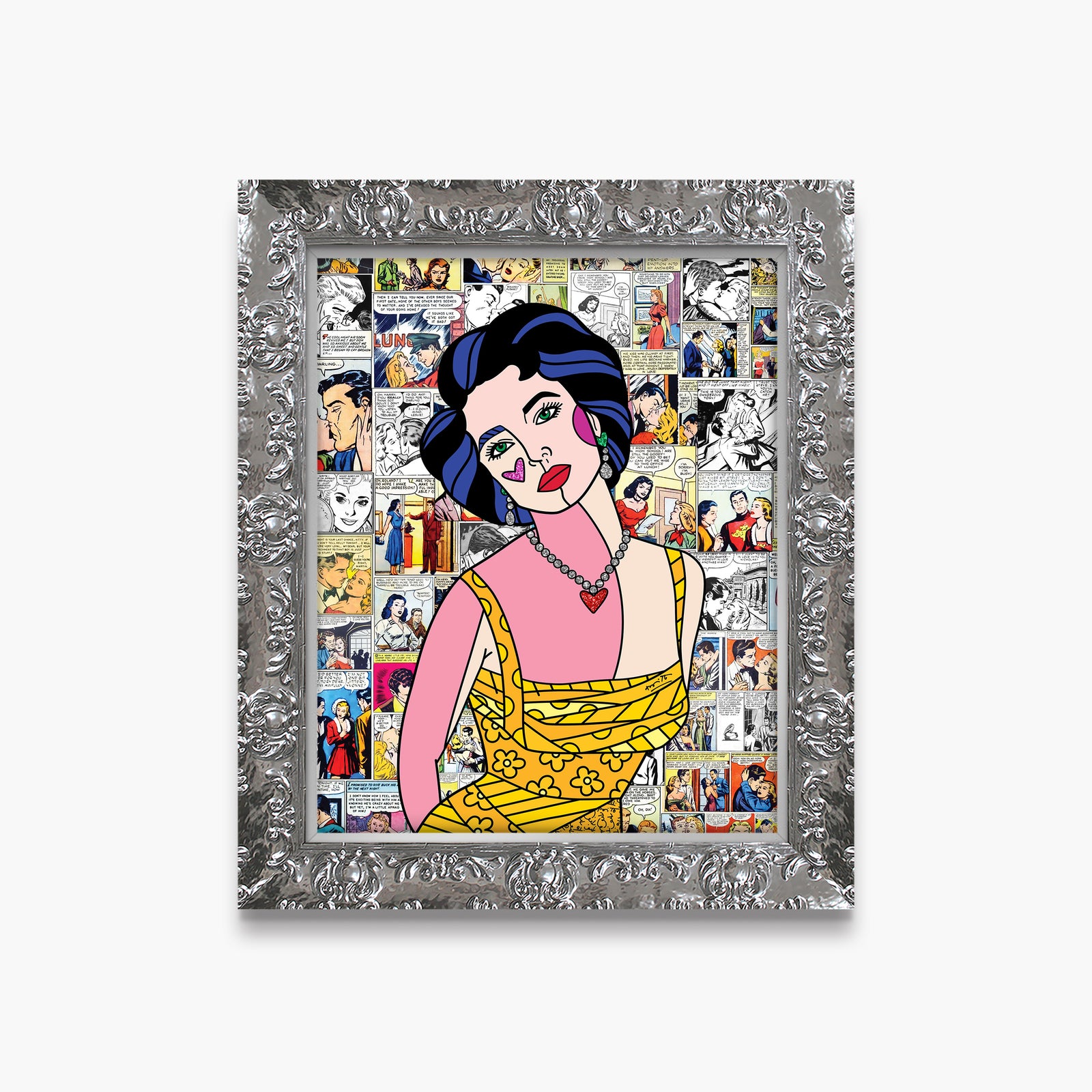 Romero Britto liz taylor limited edition print  colorful pop art design