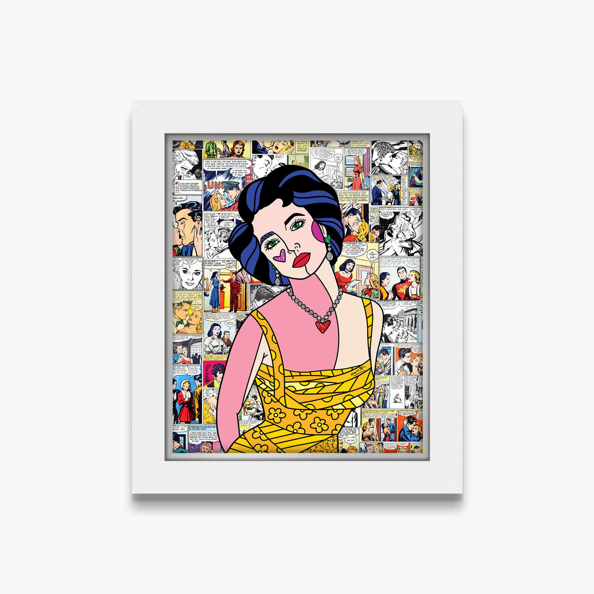 Romero Britto liz taylor limited edition print  contemporary pop art piece