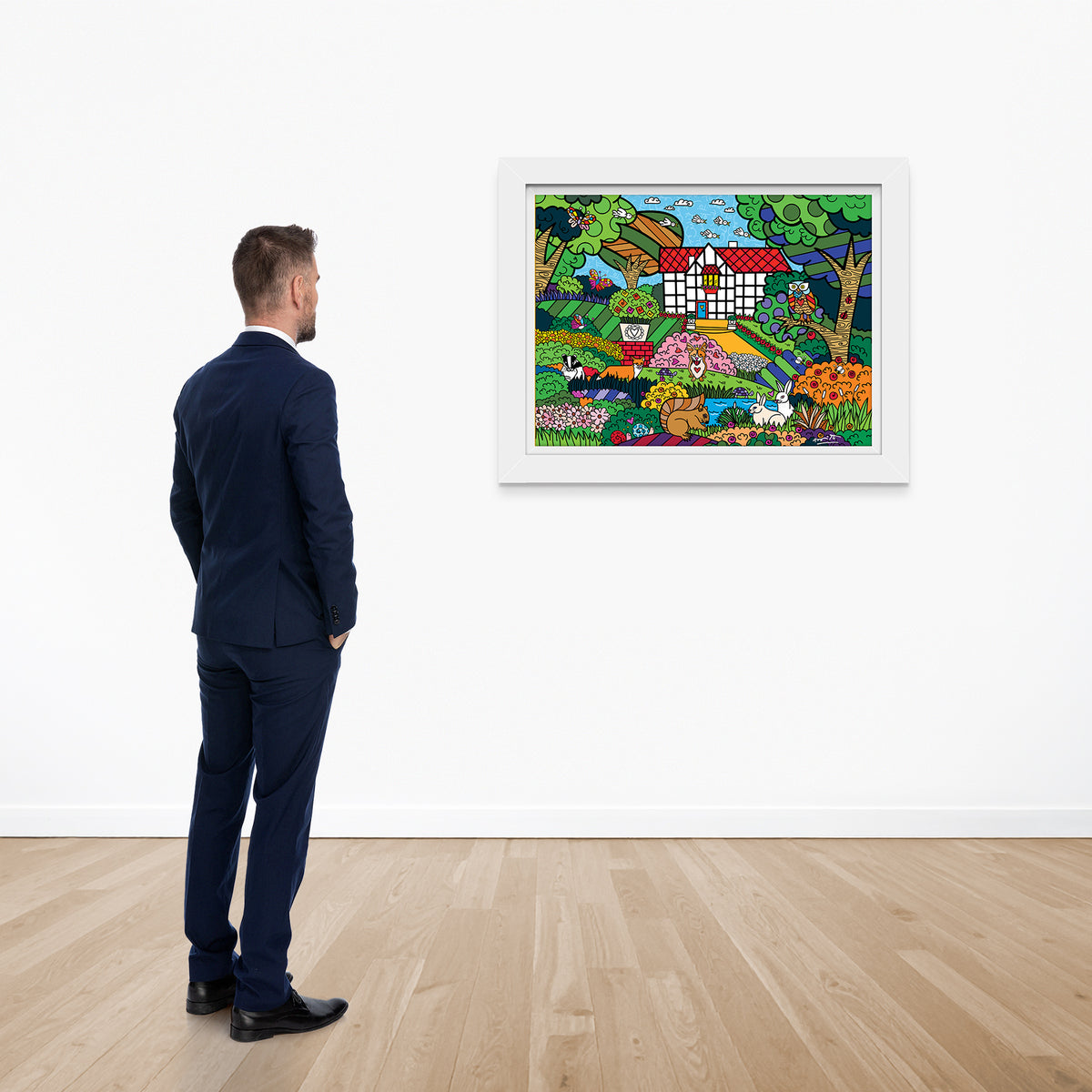 modern pop art shakespeares garden limited edition print  vibrant home decor