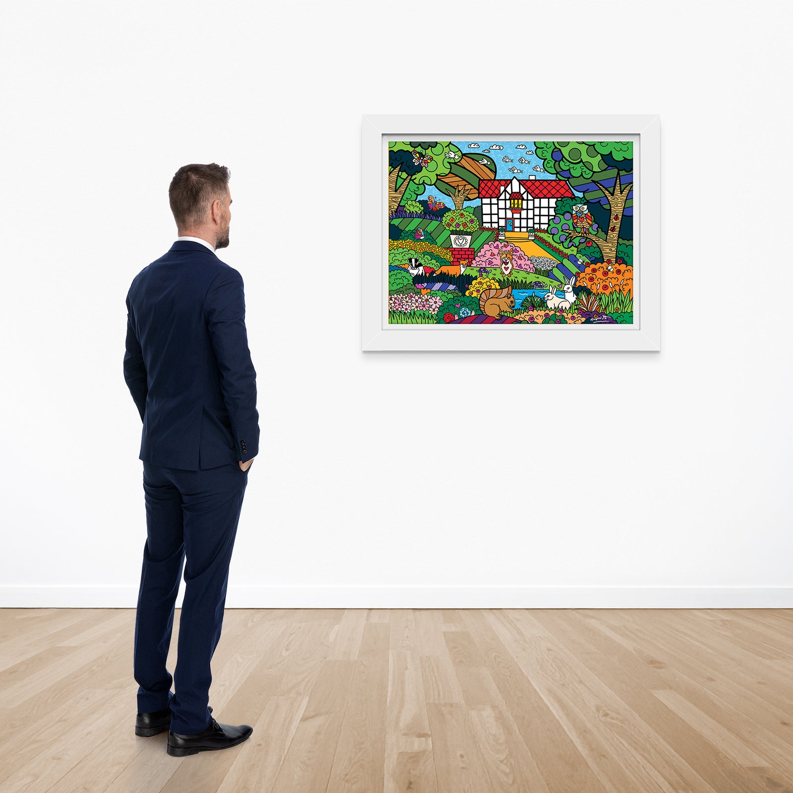 modern pop art shakespeares garden limited edition print  vibrant home decor