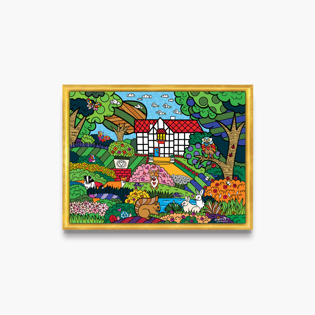 shakespeares garden limited edition print  colorful decorative collectible gift idea