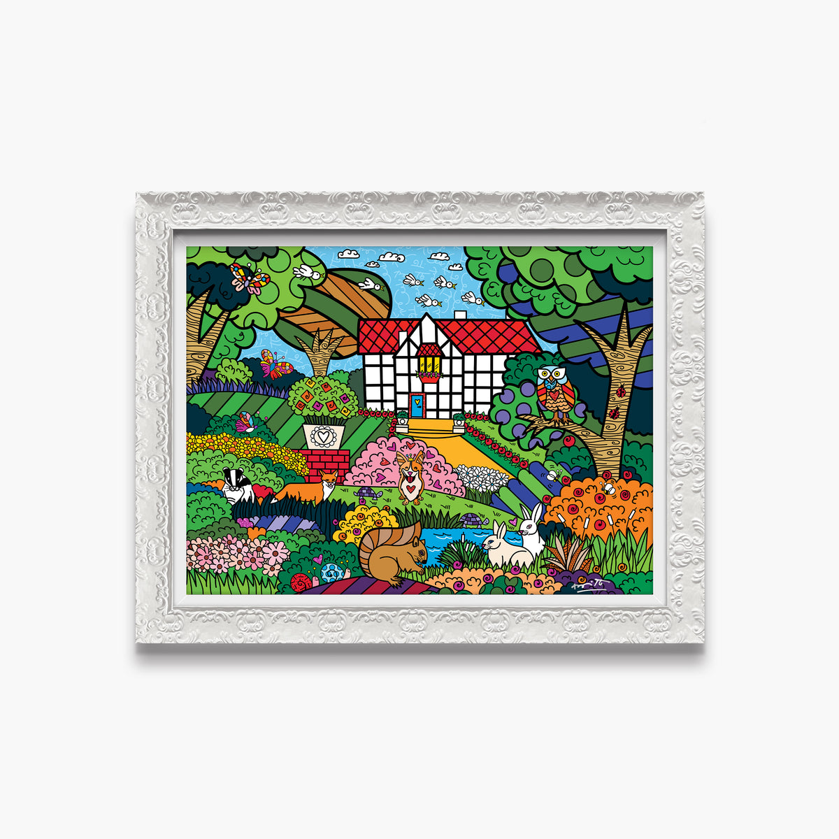 modern pop art shakespeares garden limited edition print  vibrant home decor