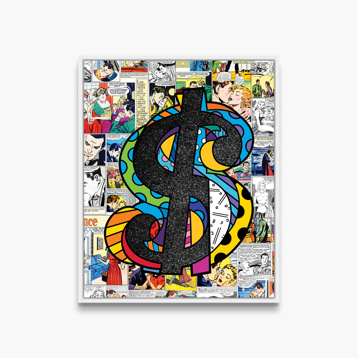 Romero Britto currency of love limited edition  colorful pop art design