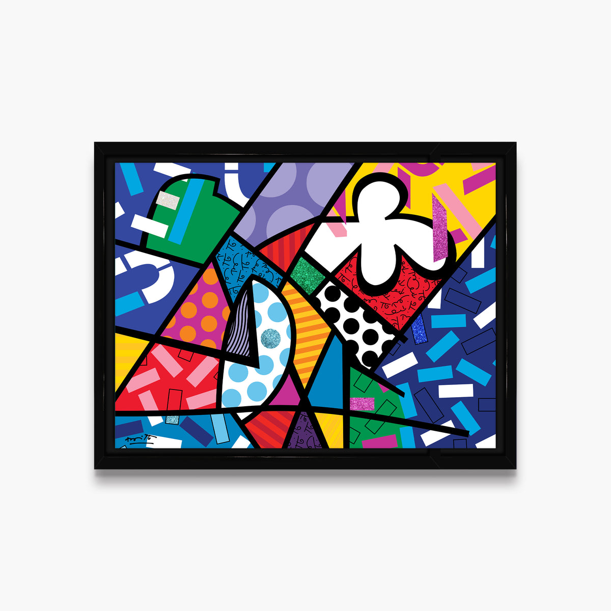 Romero Britto chaos limited edition print  contemporary pop art piece