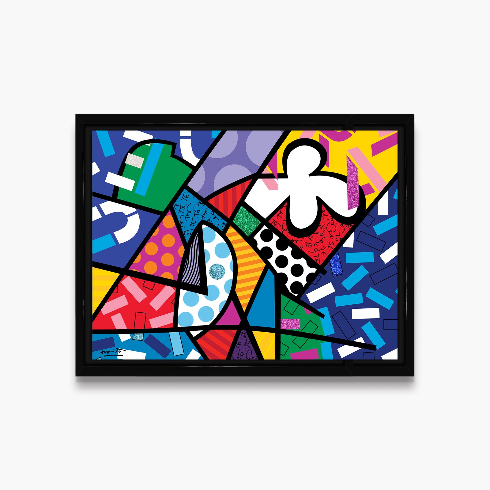 Romero Britto chaos limited edition print  contemporary pop art piece
