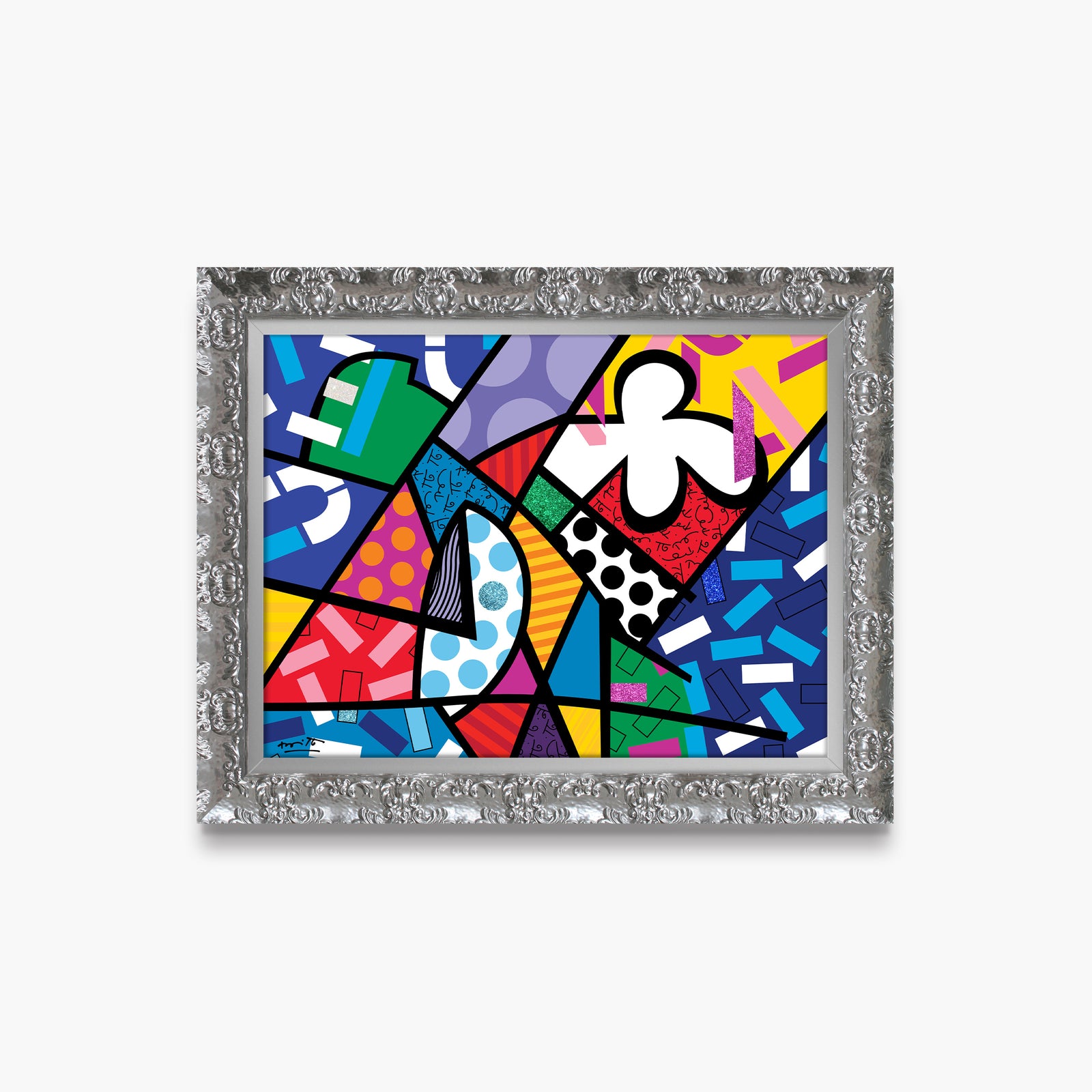Romero Britto chaos limited edition print  contemporary pop art piece