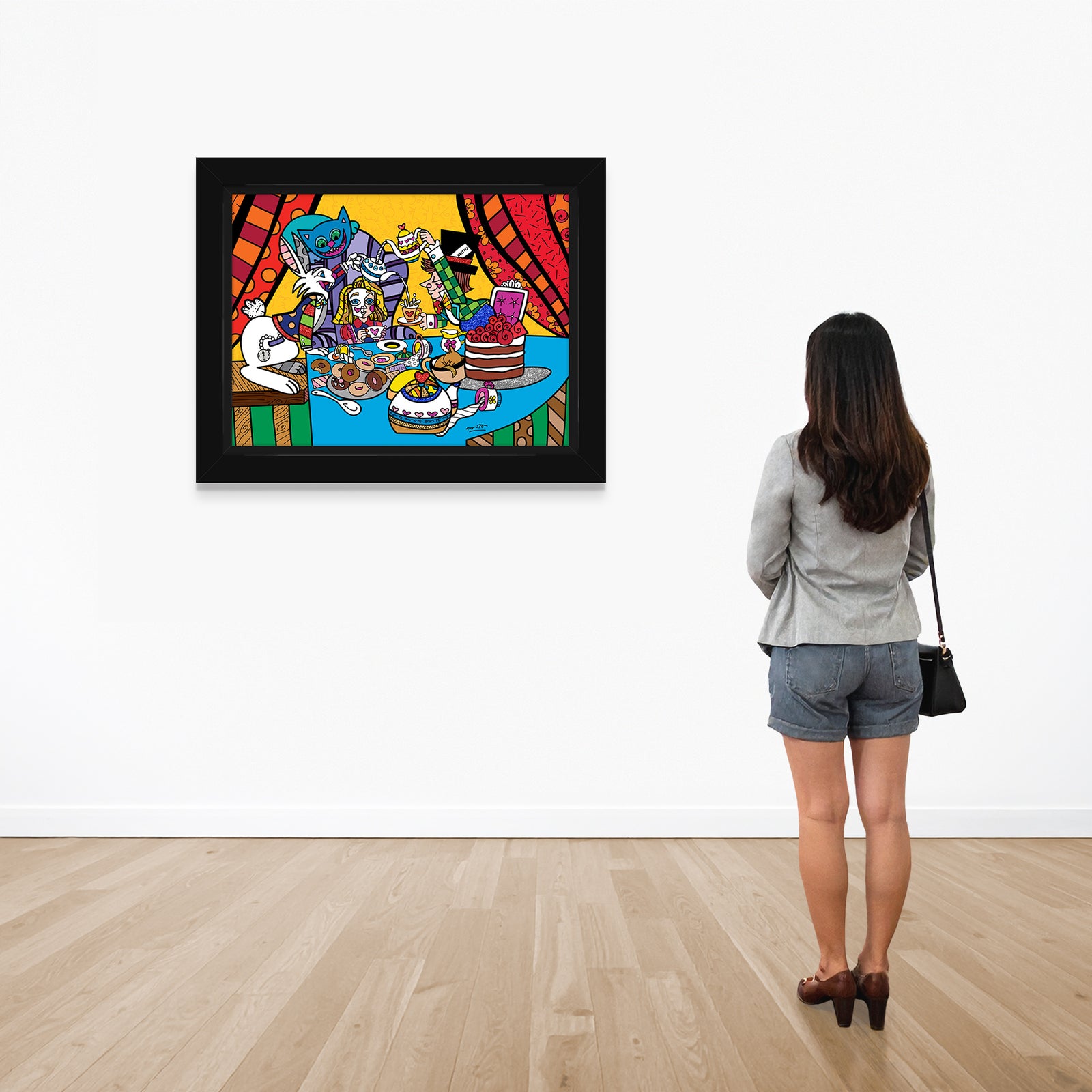 Romero Britto tea party limited edition print  colorful pop art design