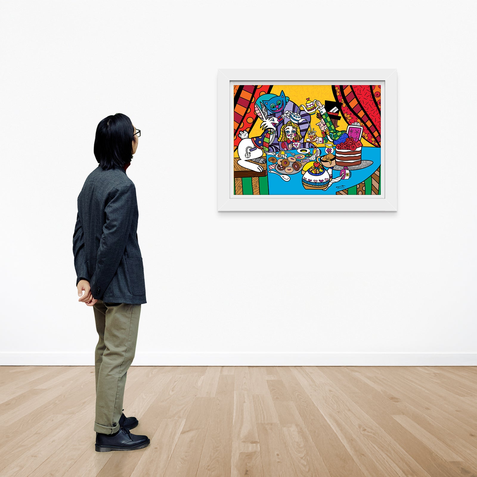 modern pop art tea party limited edition print  vibrant home decor