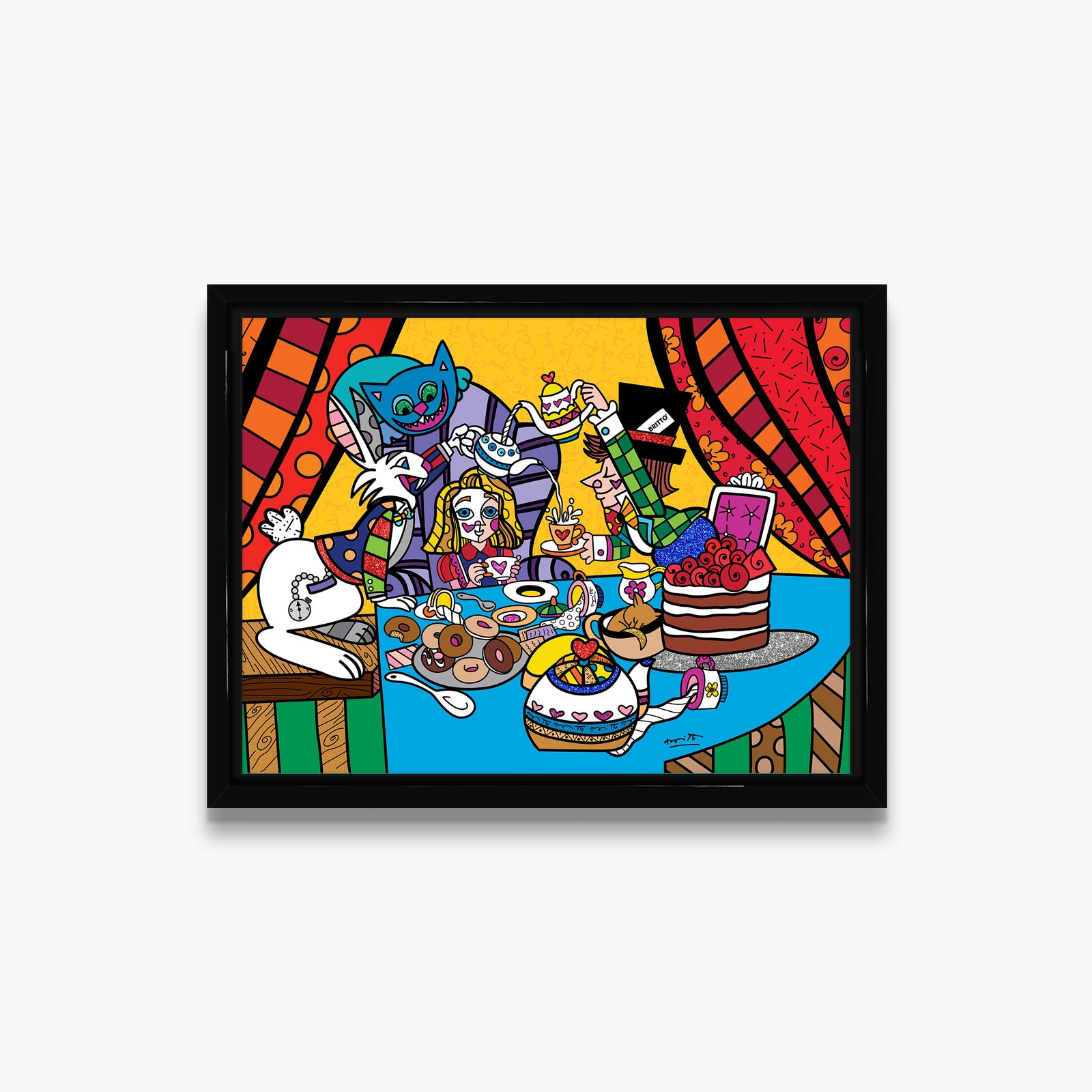 tea party limited edition print  artistic colorful design collectible