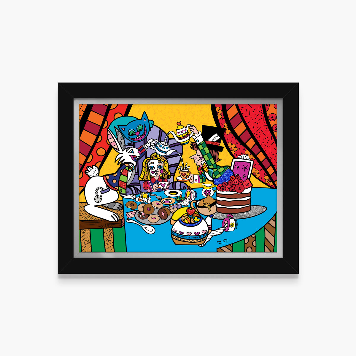 tea party limited edition print  artistic colorful design collectible