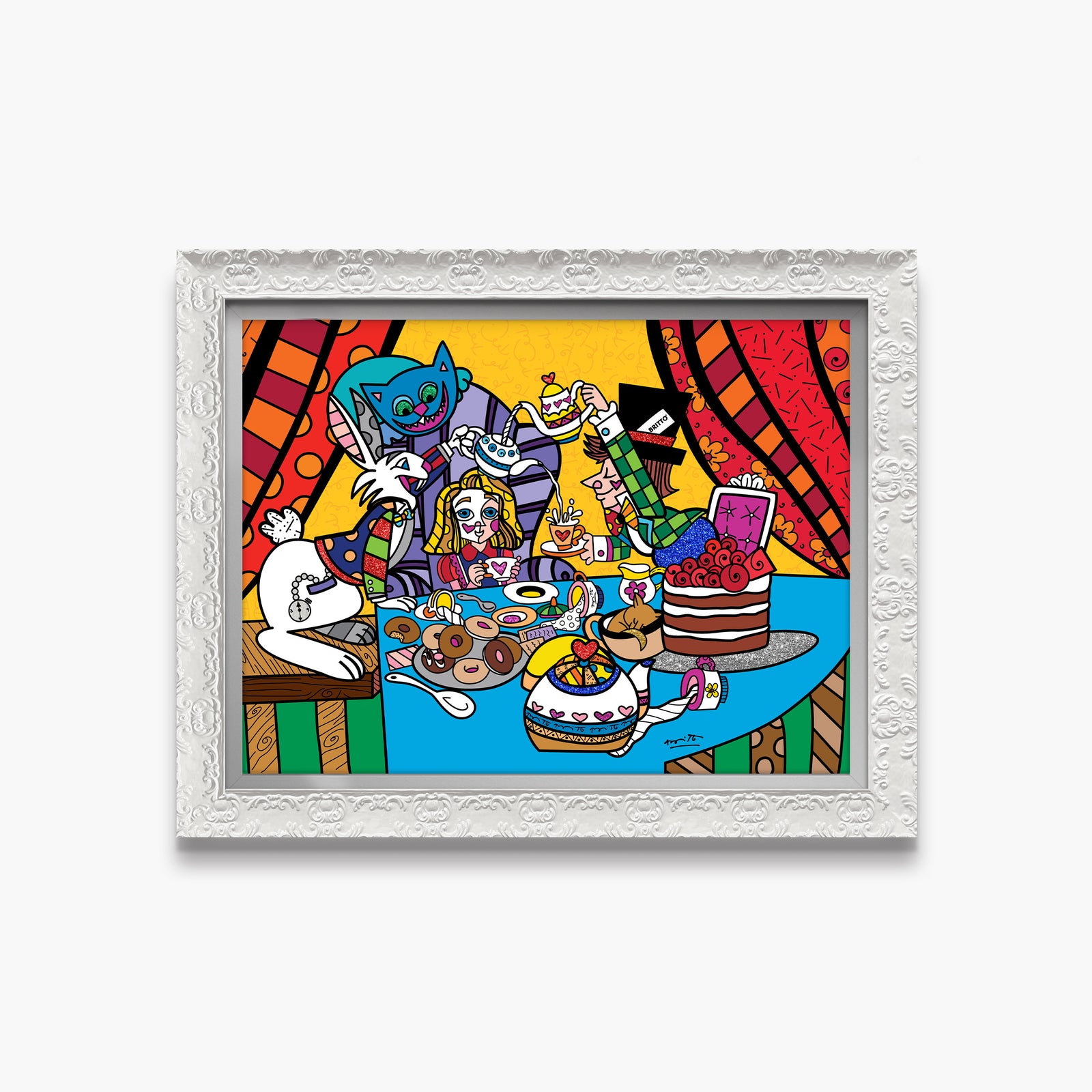 tea party limited edition print  artistic colorful design collectible