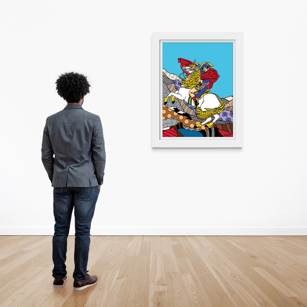modern pop art napolean bonaparte limited edition print  vibrant home decor
