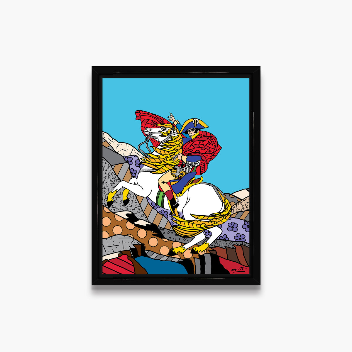 napolean bonaparte limited edition print  artistic colorful design collectible