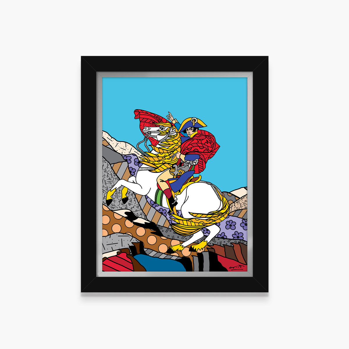 napolean bonaparte limited edition print  artistic colorful design collectible